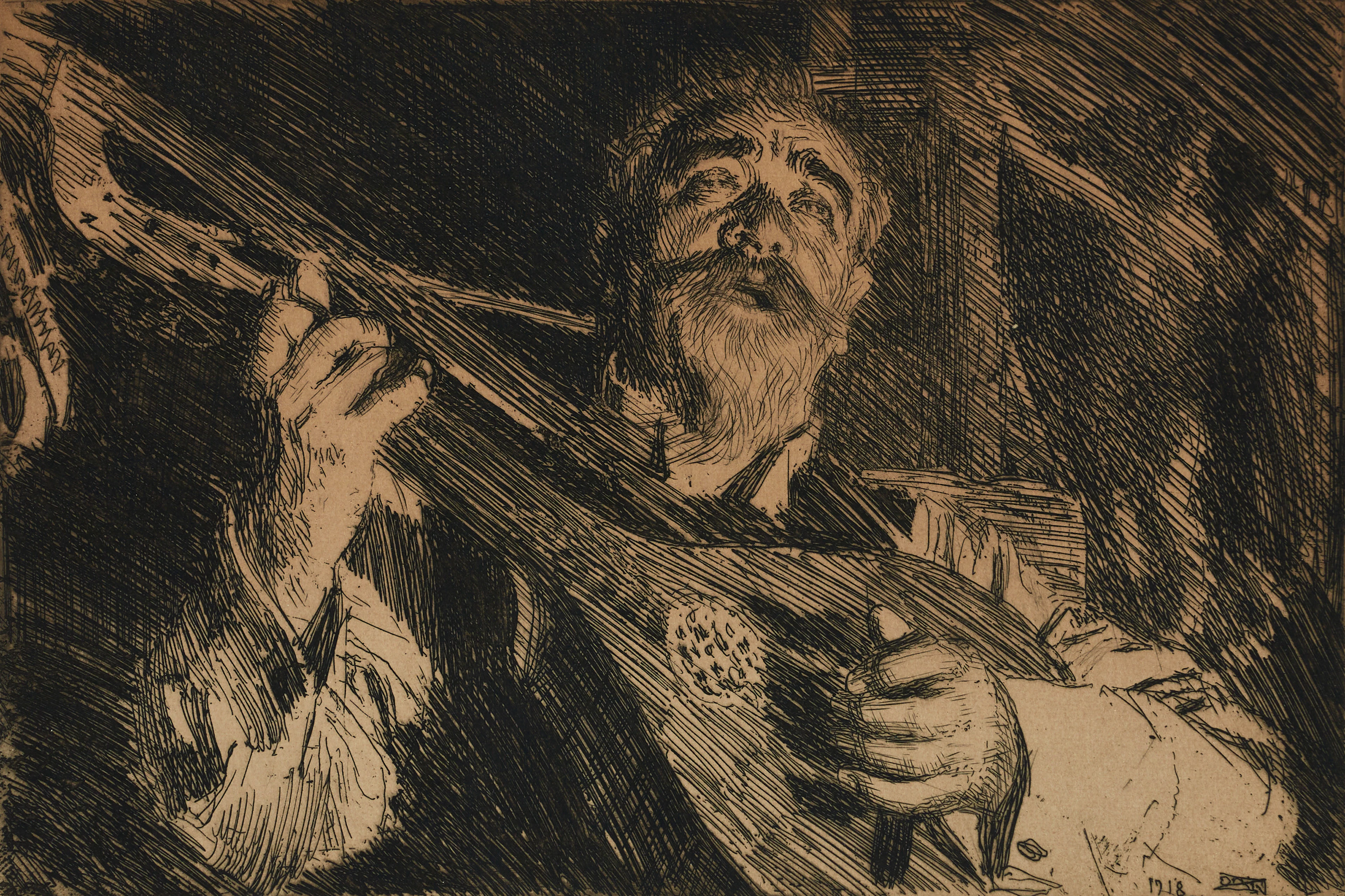 ANDERS ZORN (1860-1920), "Vicke", 1918, signerad Zorn, etsning.