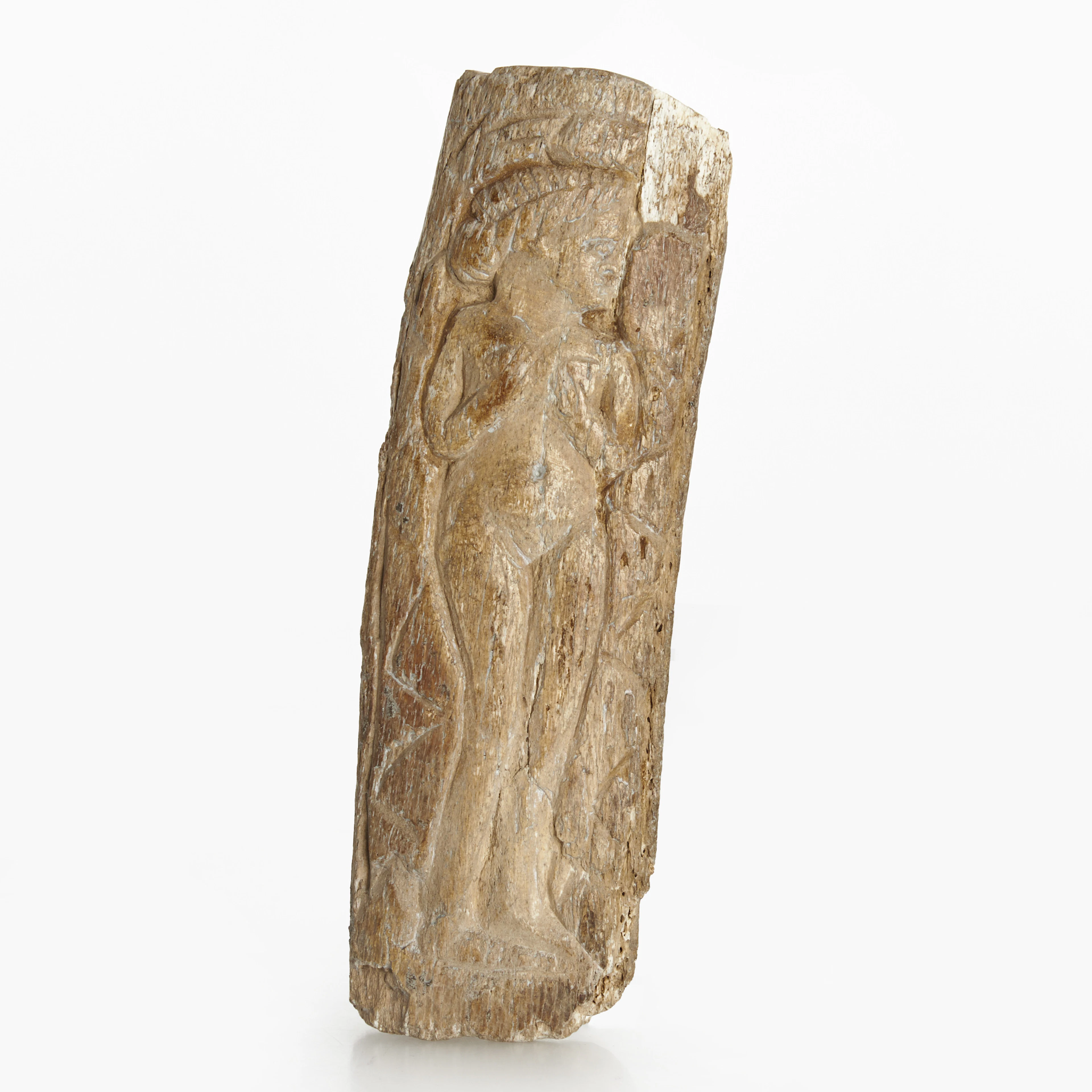 RELIEF, kvinnofigur, Egypten, sentid, troligen början av vår tid.