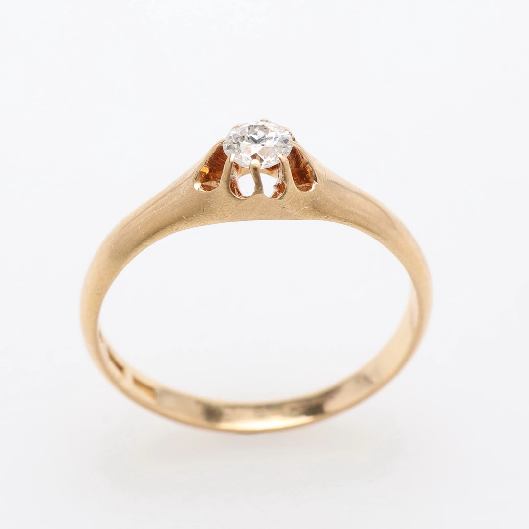 BRILJANTRING 18K, CA 0,15 CT.