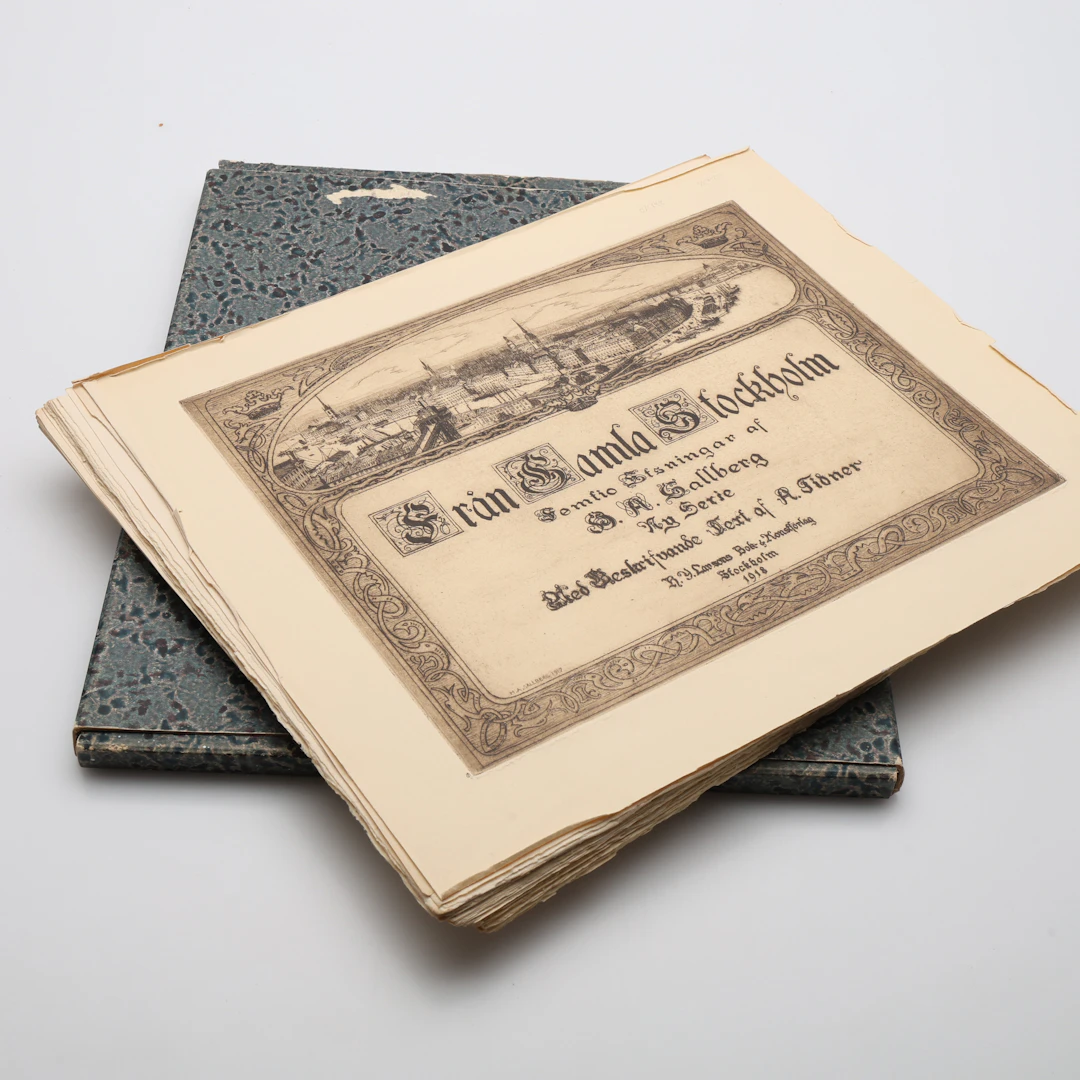 BIBLIOFILI. TOPOGRAFI/STOCKHOLM. FRÅN GAMLA STOCKHOLM MED 50 SIGNERADE
