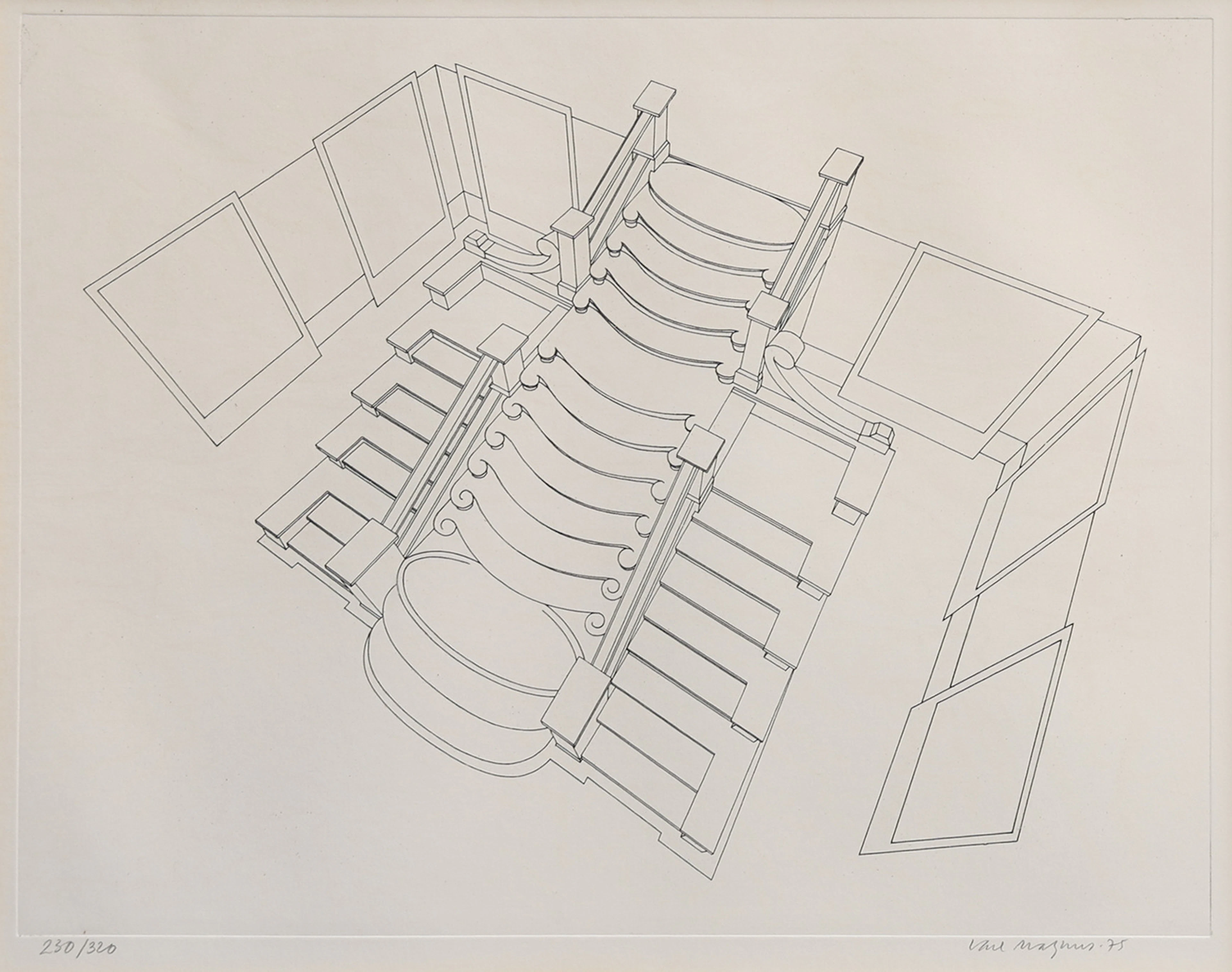 CARL MAGNUS. TRAPPAN I BIBLIOTECA LAURENZIANA, FLORENS.