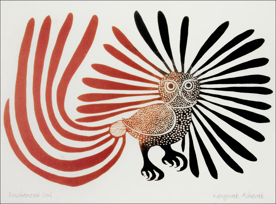 KENOJUAK ASHEVAK, (Kanada, 1927-2013), (3), "The Woman Who Lives in