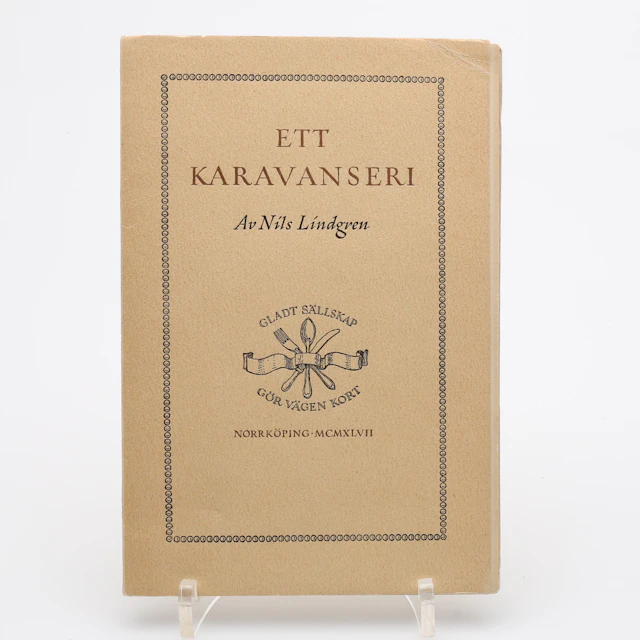 BIIBLIOFILI. NILS LINDGRENS ETT KARAVANSERI 1947 OM STANDARD HOTELL