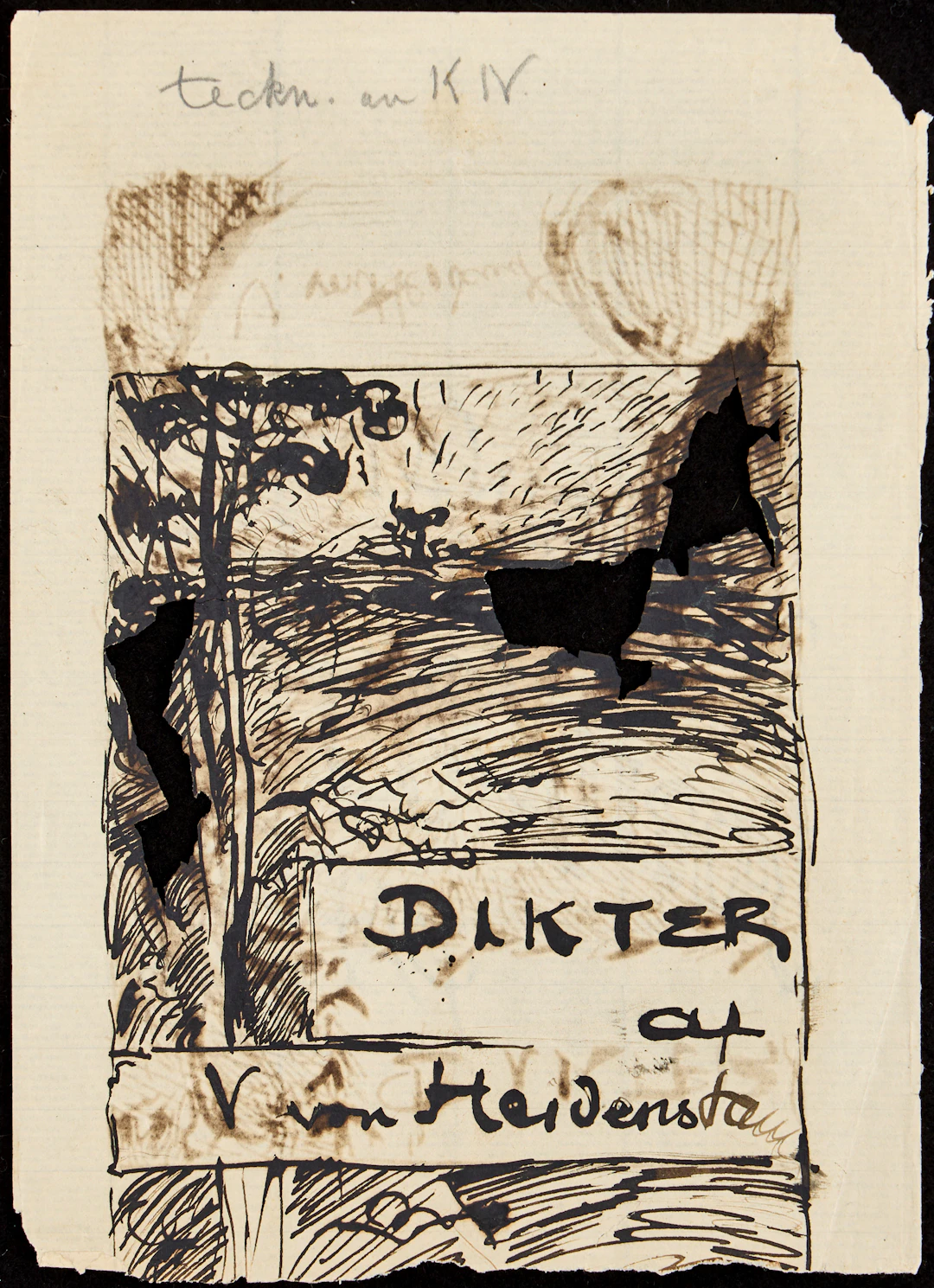 KARL NORDSTRÖM (Tjörn 1855-1923 Drottningholm). Förlaga till omslaget
