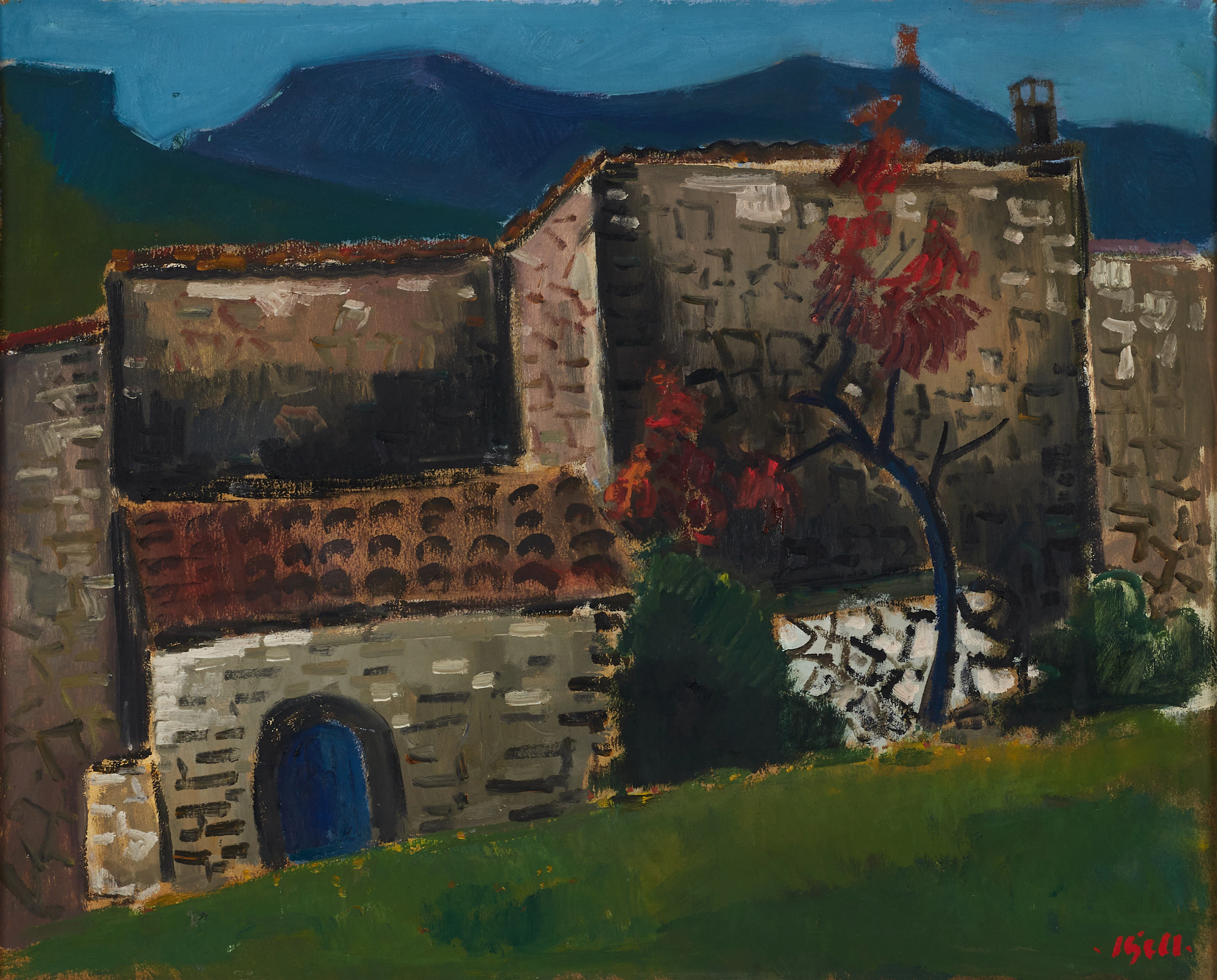 KJELL LEANDER-ENGSTRÖM (1914-1979). "Spansk Bondgård", Sarraco, Mallorca
