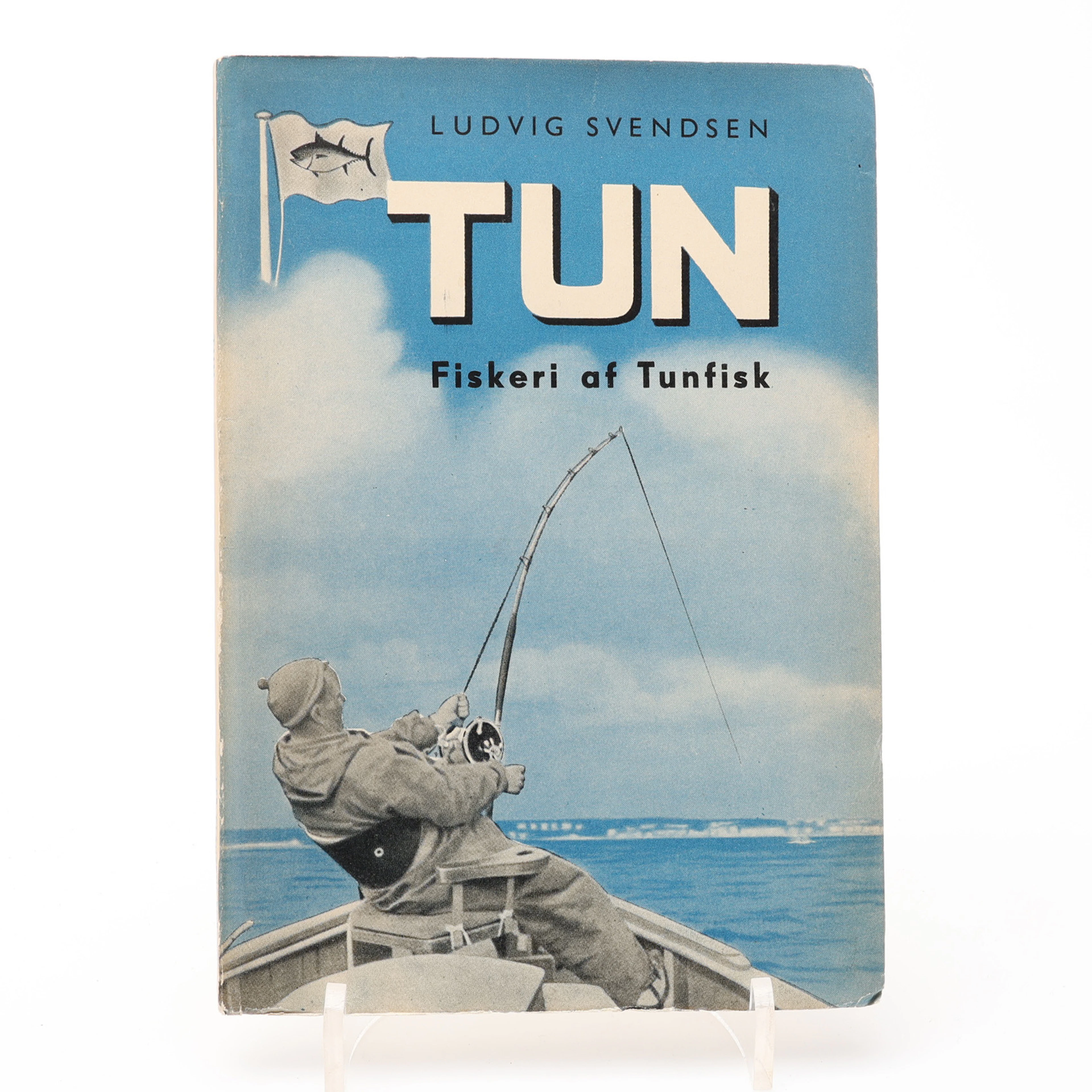 FISKE. DEN DANSKE NÖJESFISKAREN LUDVIG SVENDSEN TUN. FISKERI AF TUNFISK 1949.