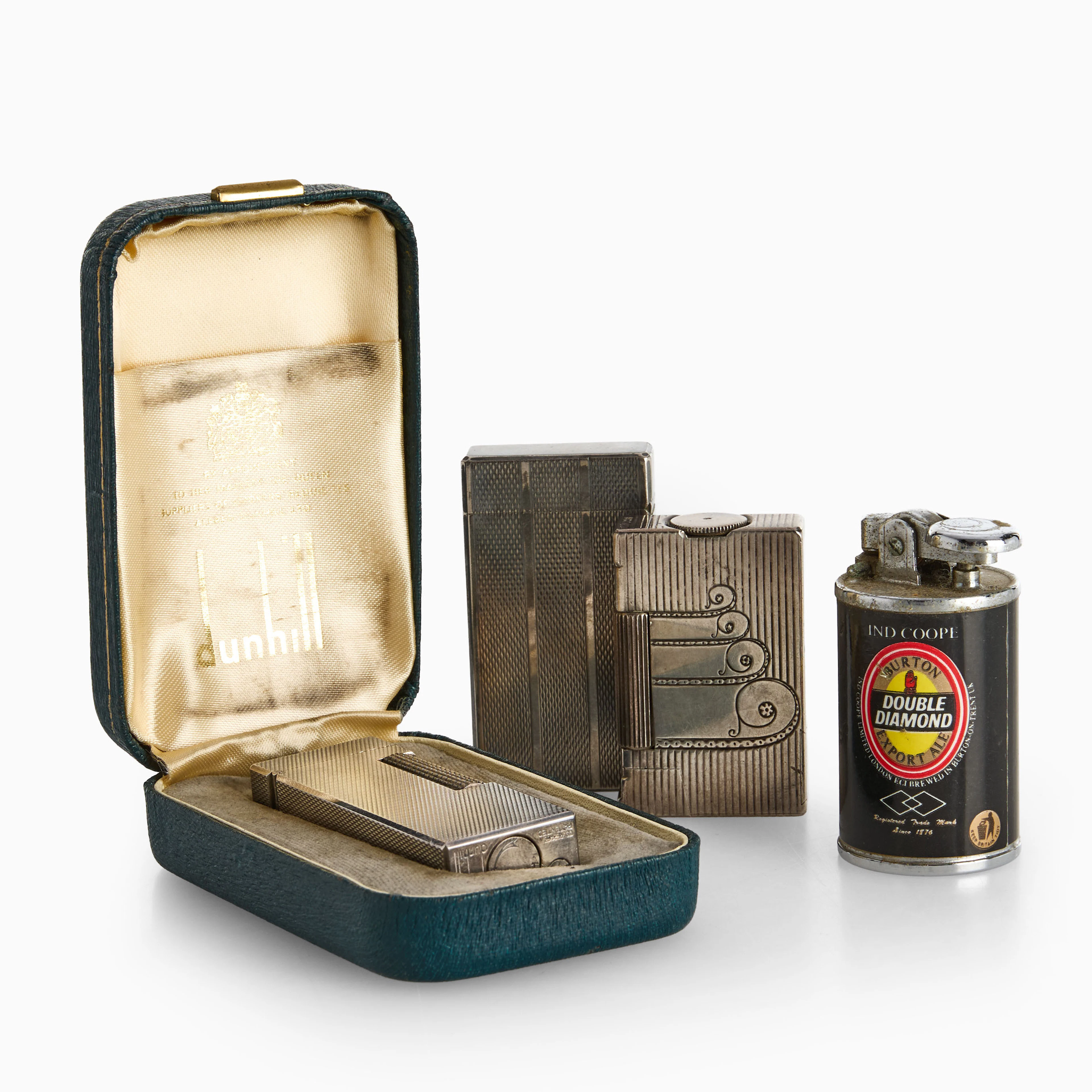 TÄNDARE, 4 st, Dunhill (i etui), Colibri Molectric '88', engelsk tändare