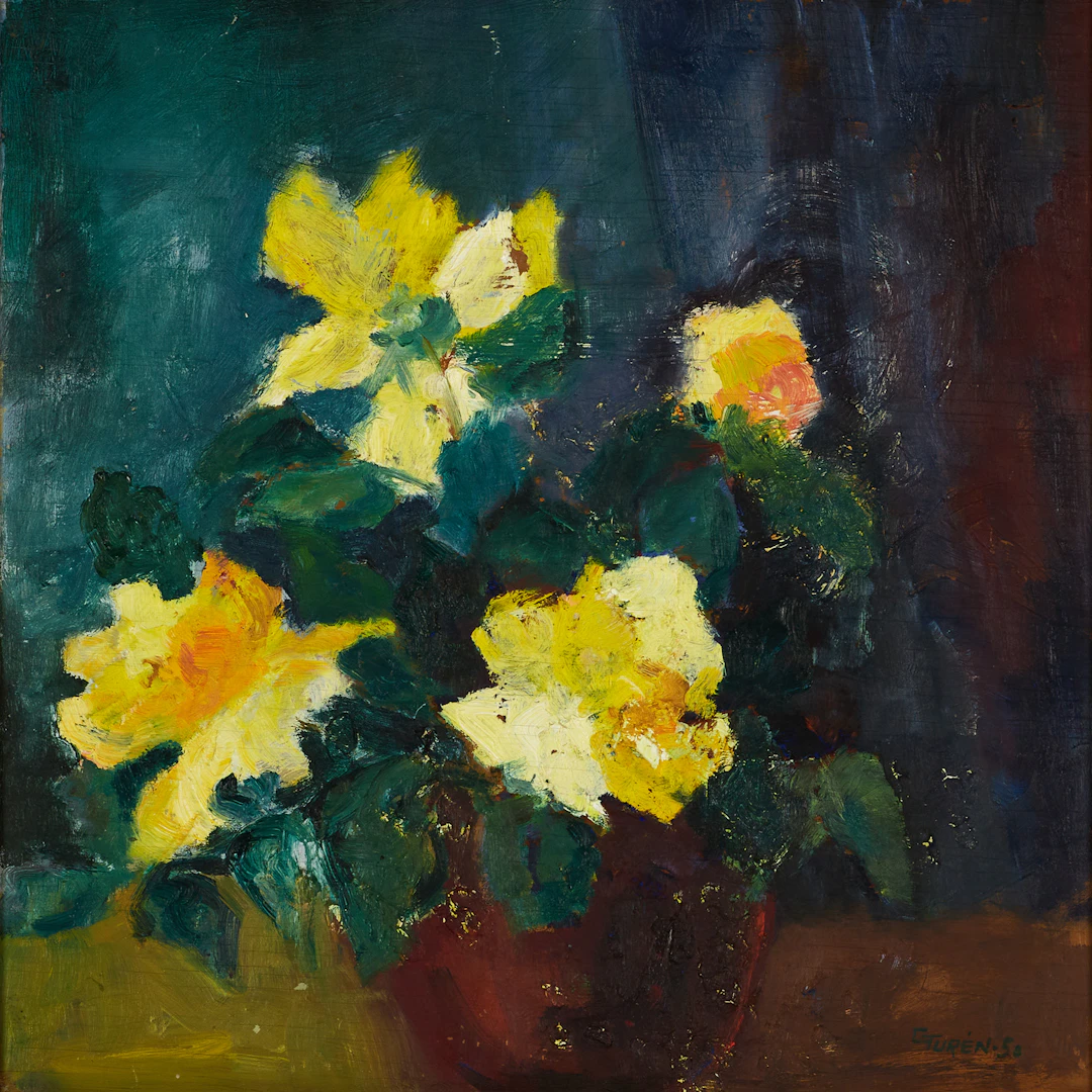 GRETA TURÉN (Sverige, 1901-1979), Blomstervas signerad och daterad-