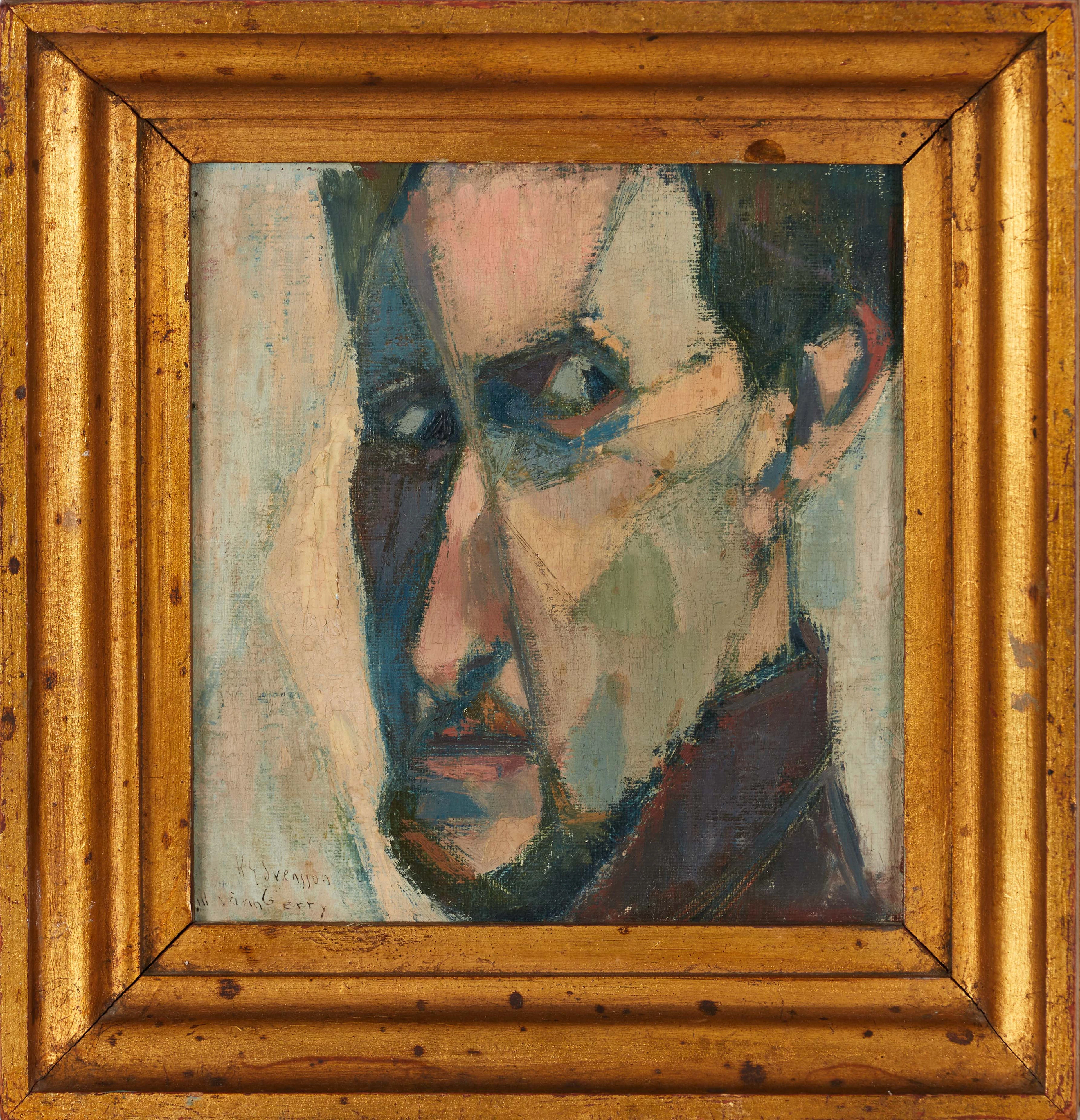 KARL GUNNAR SVENSSON (1913 - 1966). Porträtt, signerad, olja på duk.