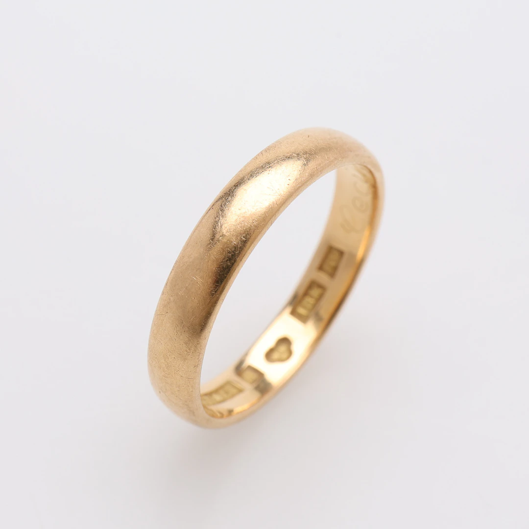 SLÄT RING, 18 k guld, 4,5 g.