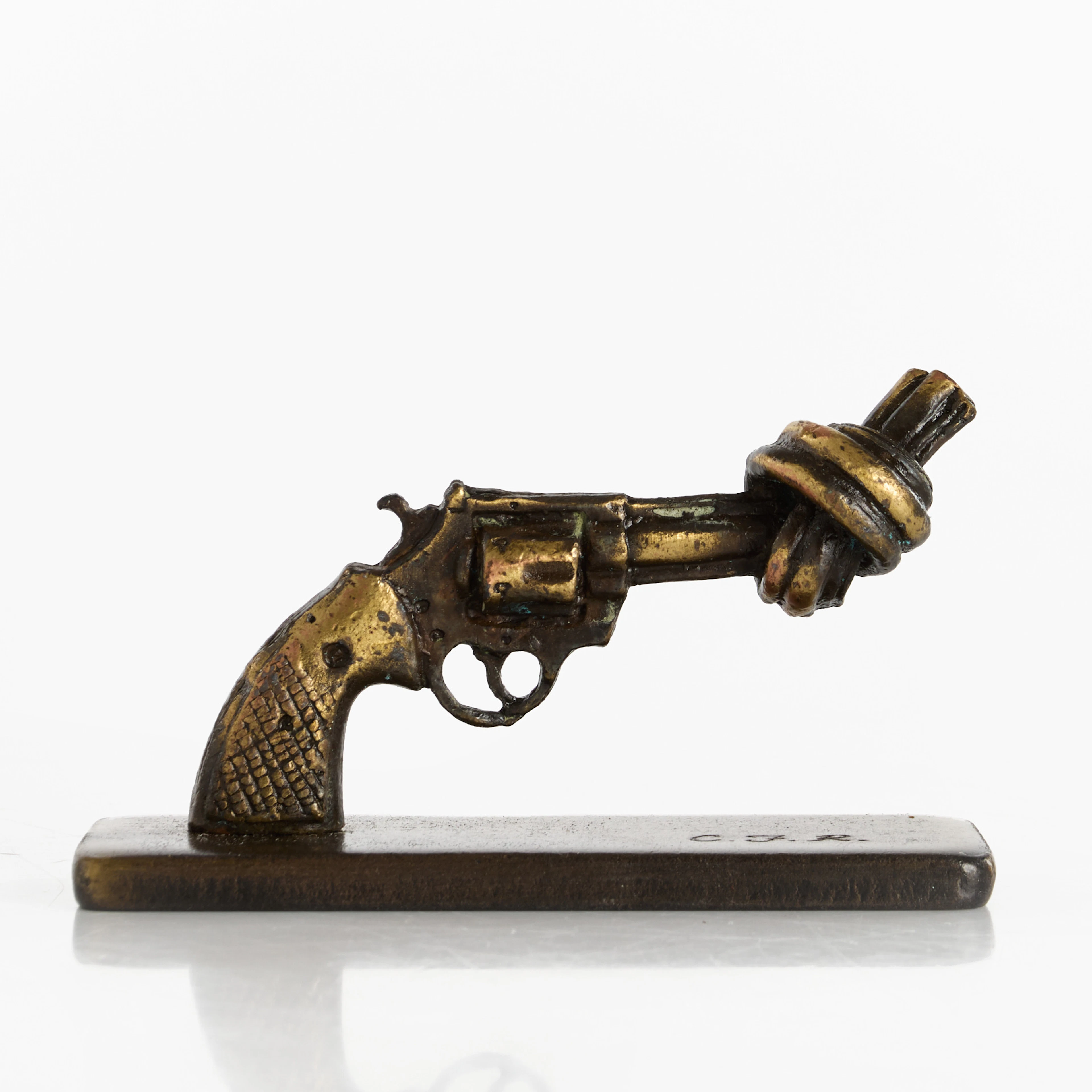 CARL FREDRIK REUTERSWÄRD. "Non-Violence", monogramsignerad, skulptur