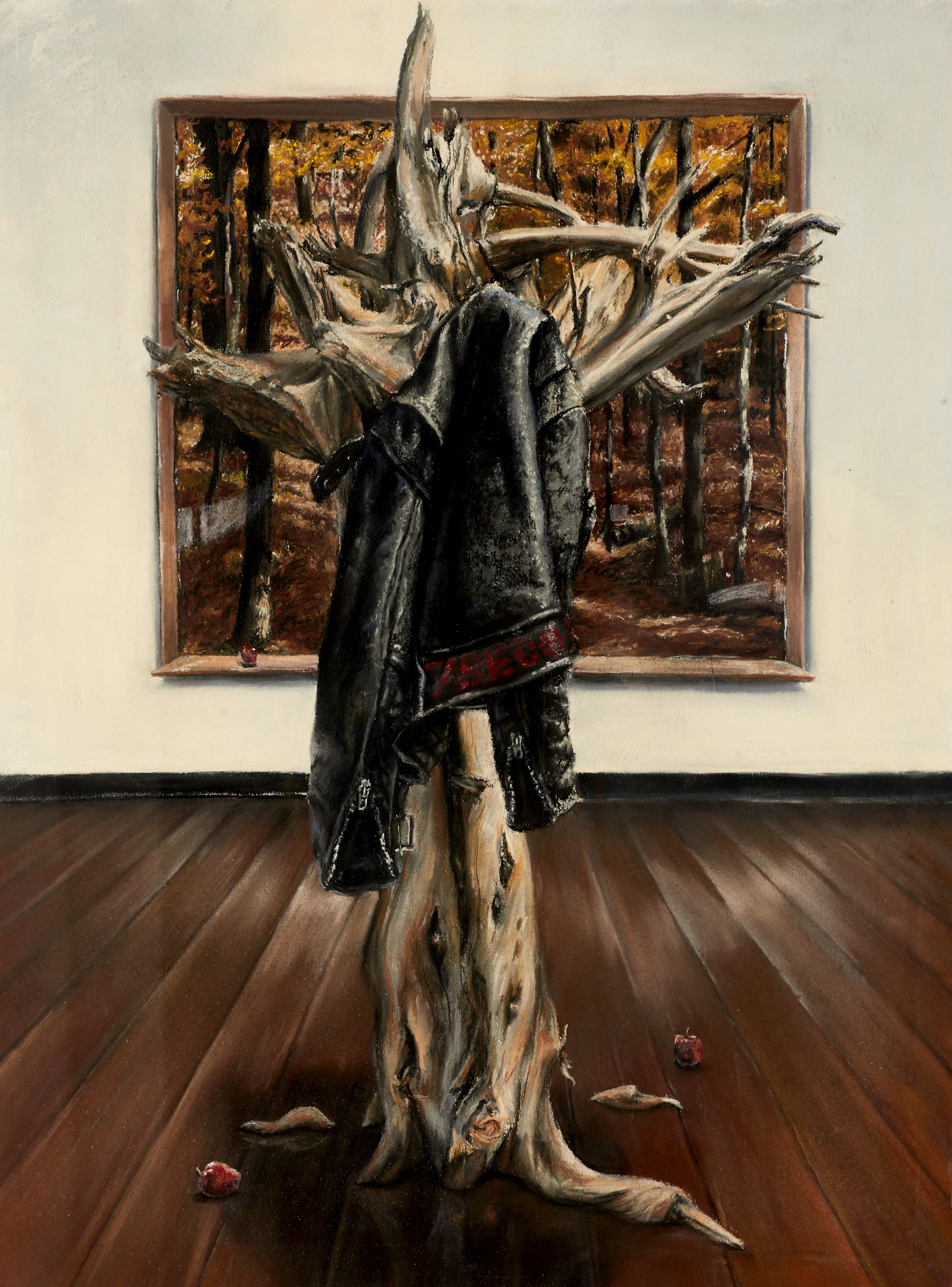JOHN PREUS ( född USA 1971). "The leather jacket", signerad och daterad