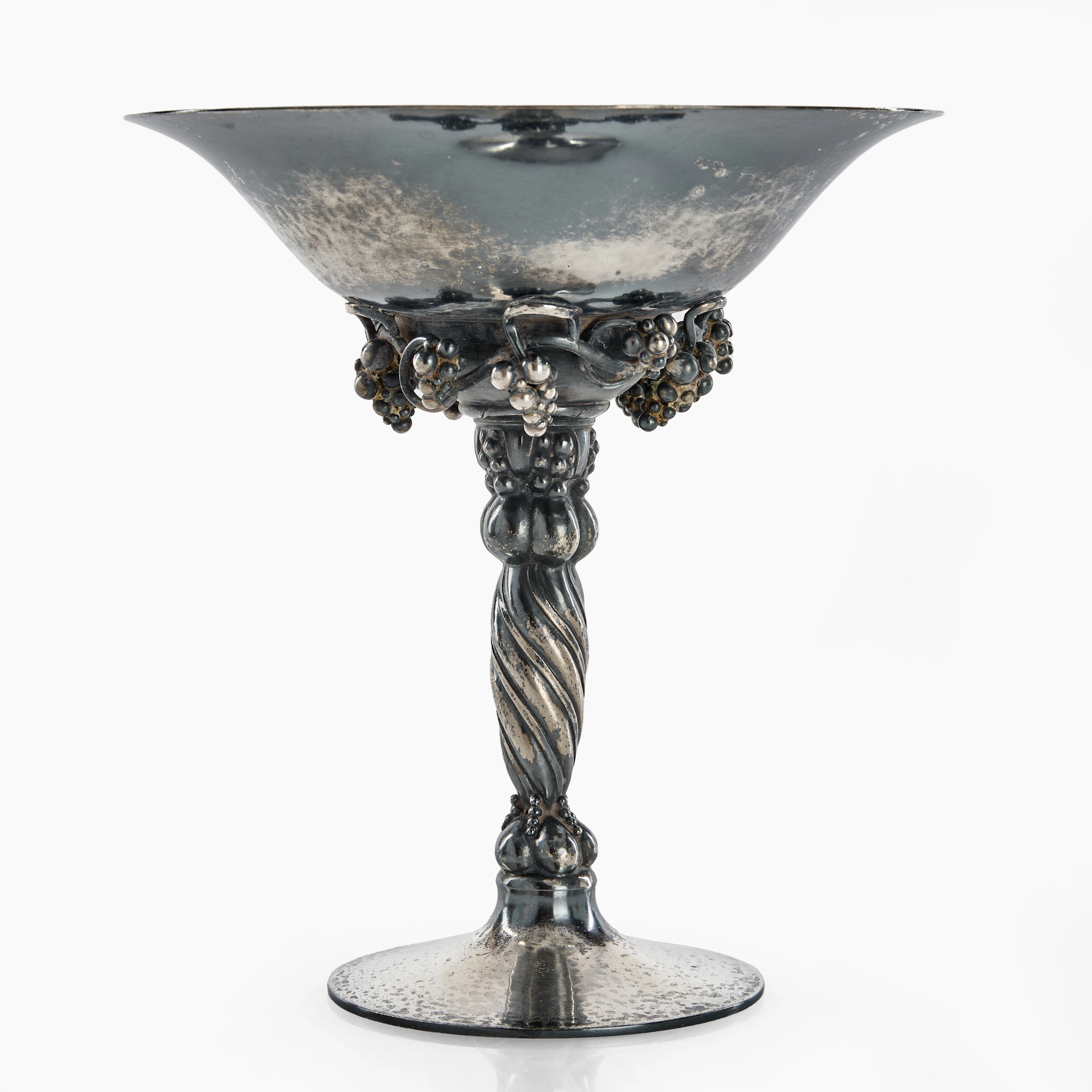 GEORG JENSEN. Skål på hög fot, sterlingsilver, model nr 263, Köpenhamn