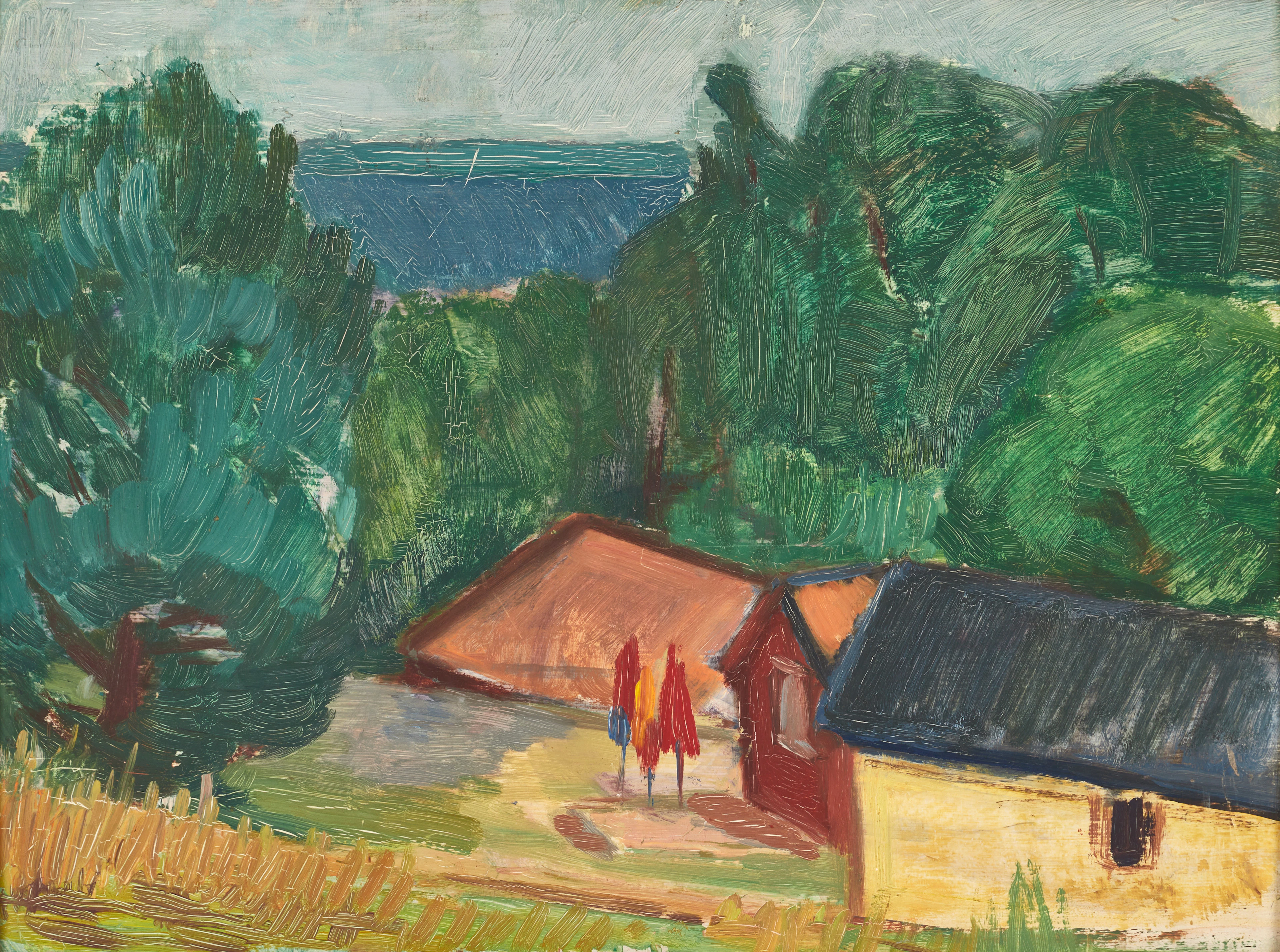 LOUISE PEYRON-CARLBERG (Sverige, Stockholm 1911-1978 Stockholm). Landskap