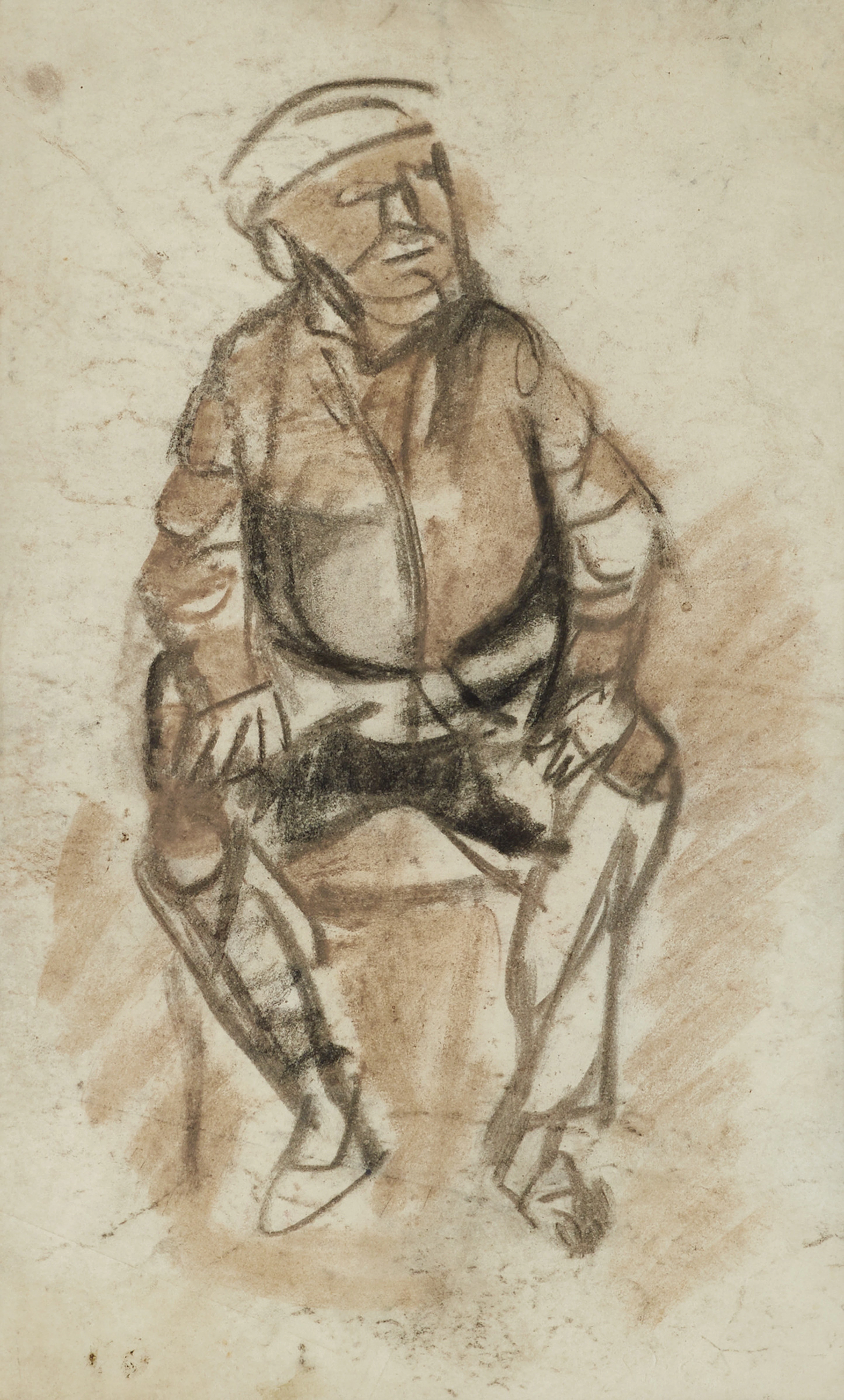 SIRI DERKERT (Stockholm, 1888-1973 Lidingö). "Pappa sittande", stämpelsignerad