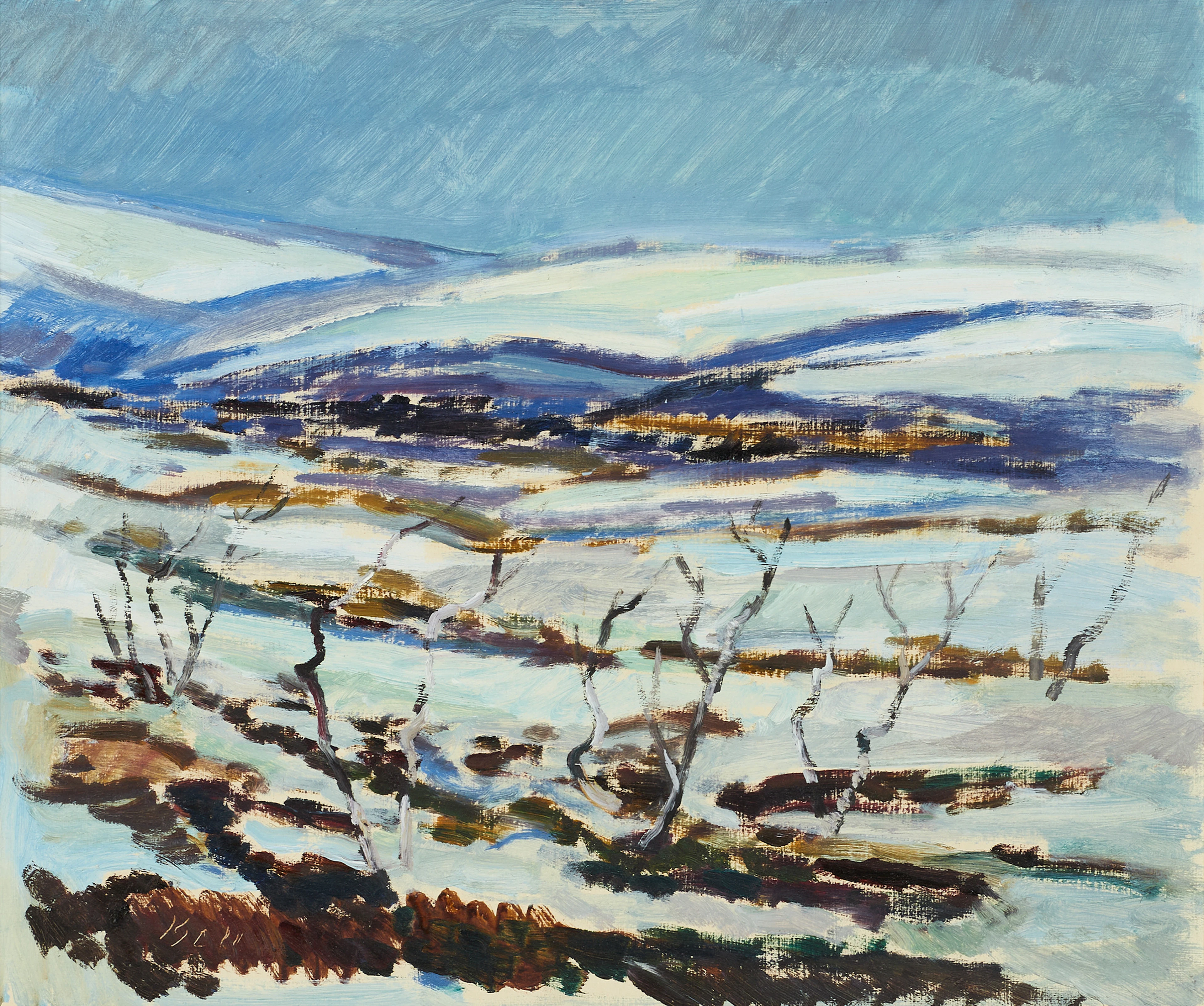 KJELL LEANDER ENGSTRÖM (1914-1979), Fjället, signerad, ristad signatur