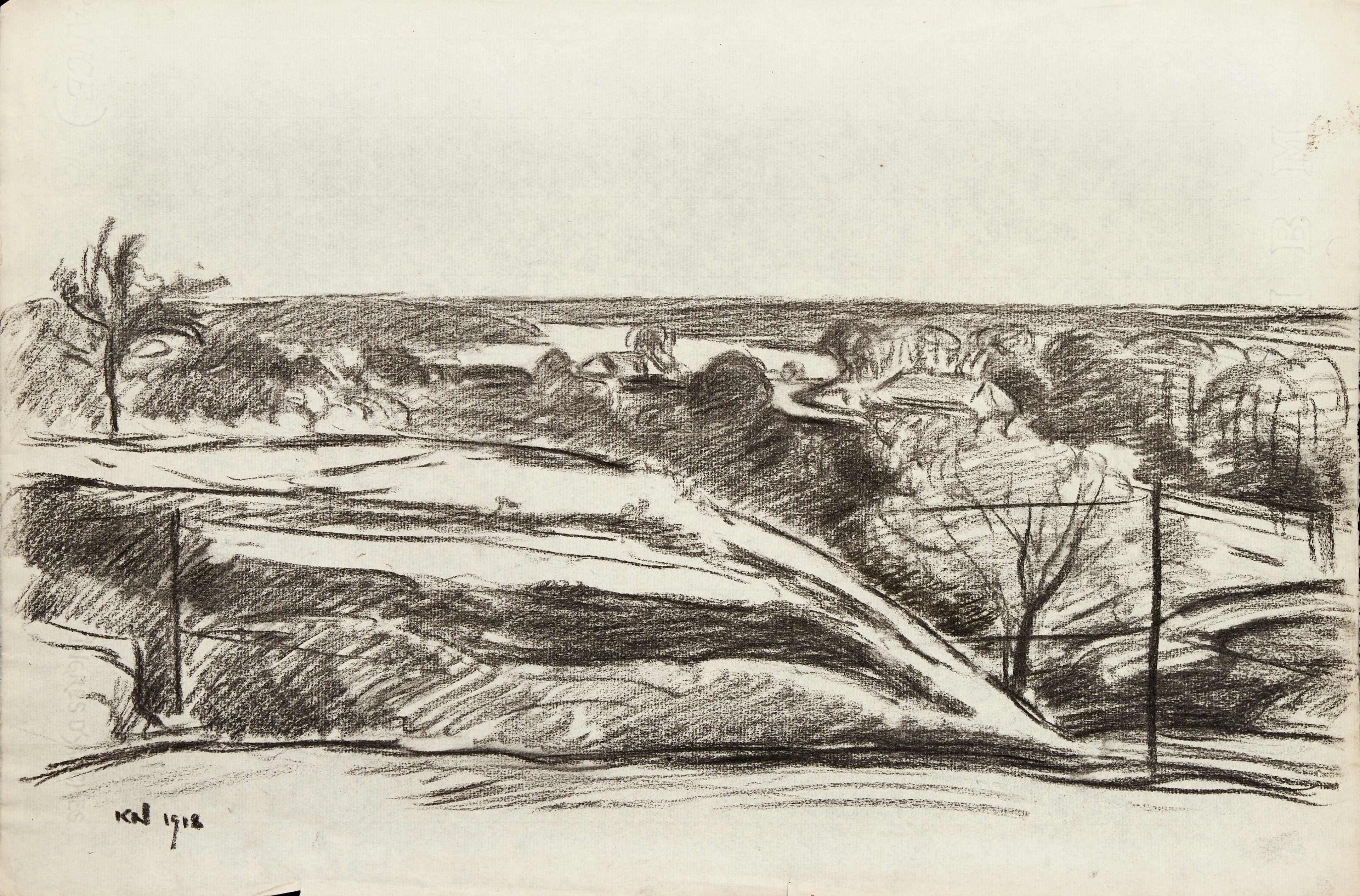 KARL NORDSTRÖM (Tjörn 1855-1923 Drottningholm). Vidsträckt landskap