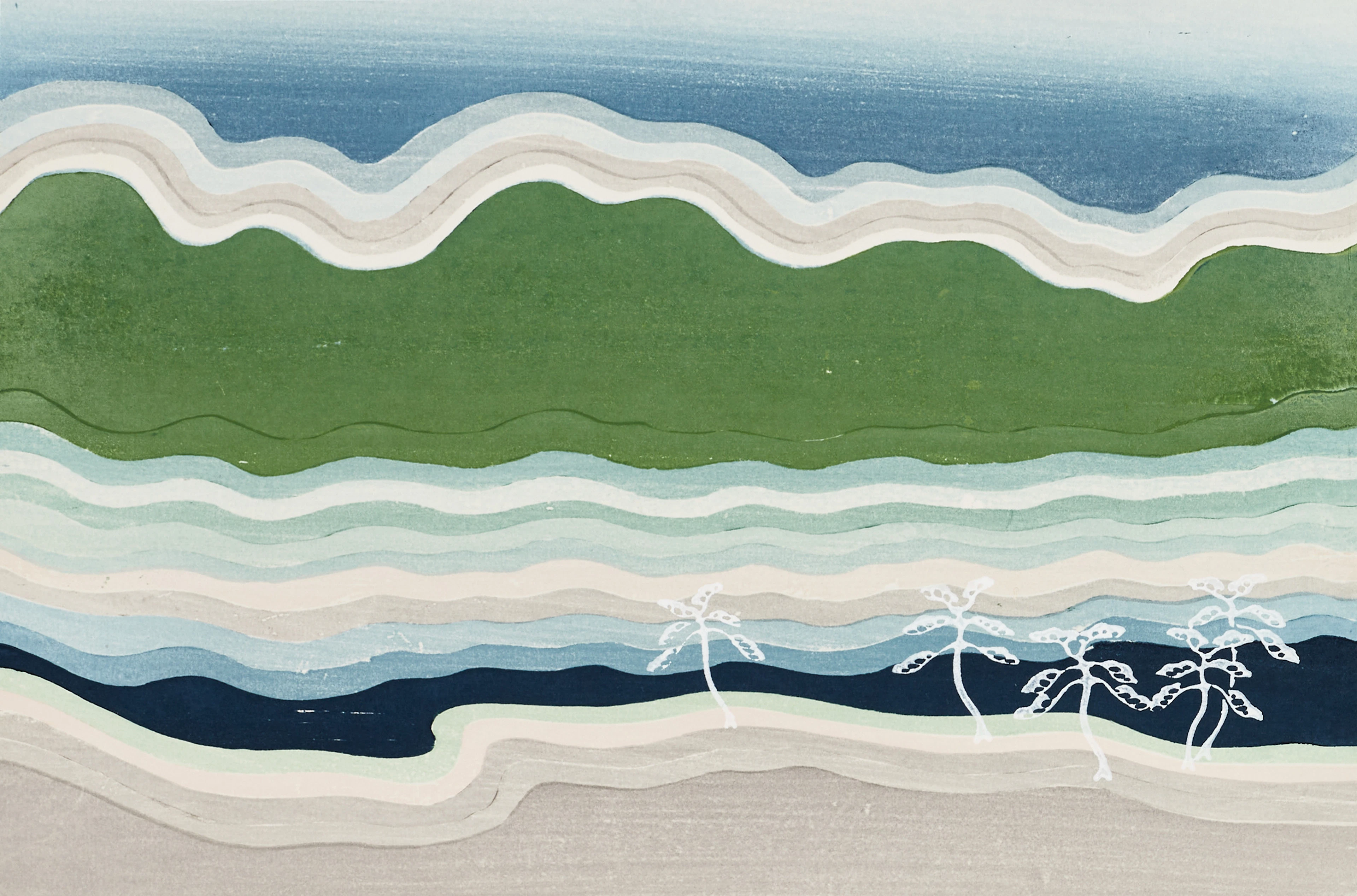 SEKKA KAMISAKA (Japan 1866-1942), efter, 4 blad ur serien 1000 grasses