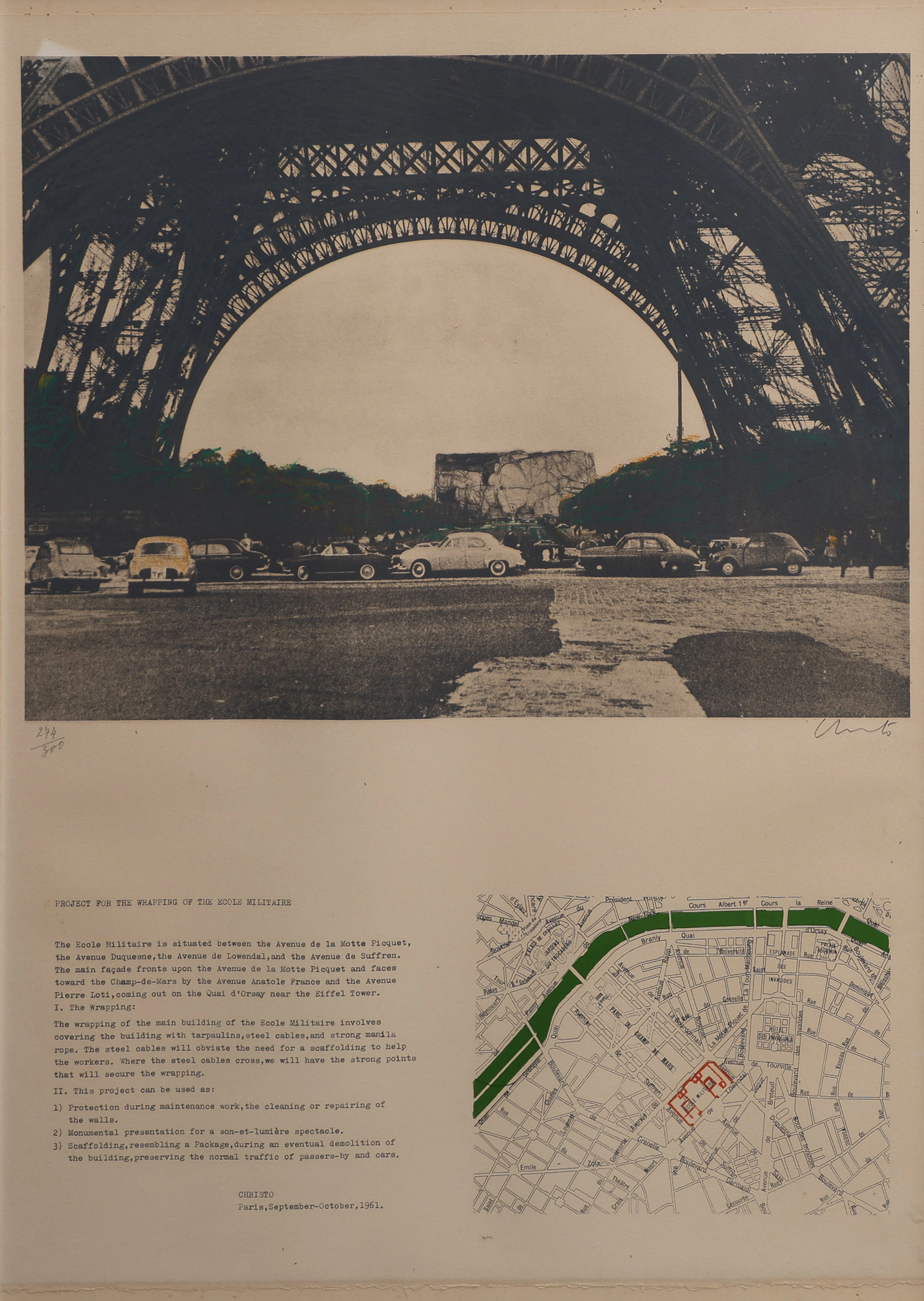 CHRISTO VLADIMIROV JAVACHEFF, "CHRISTO". LITOGRAFI, PROJECT FOR THE