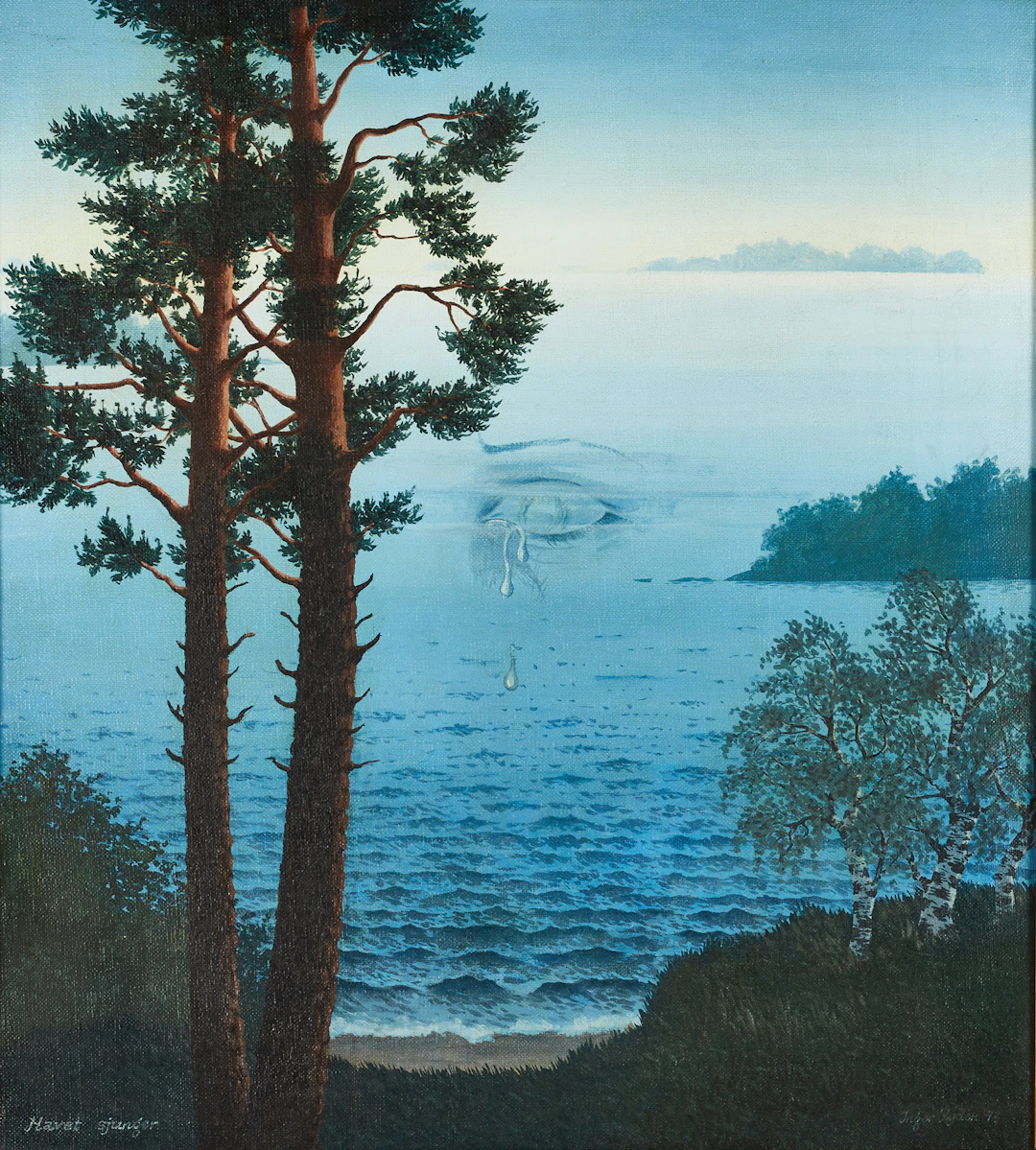 INGER RYDÉN (FÖDD 1944). "Havet sjunger", signerad och daterad 73, olja på duk.