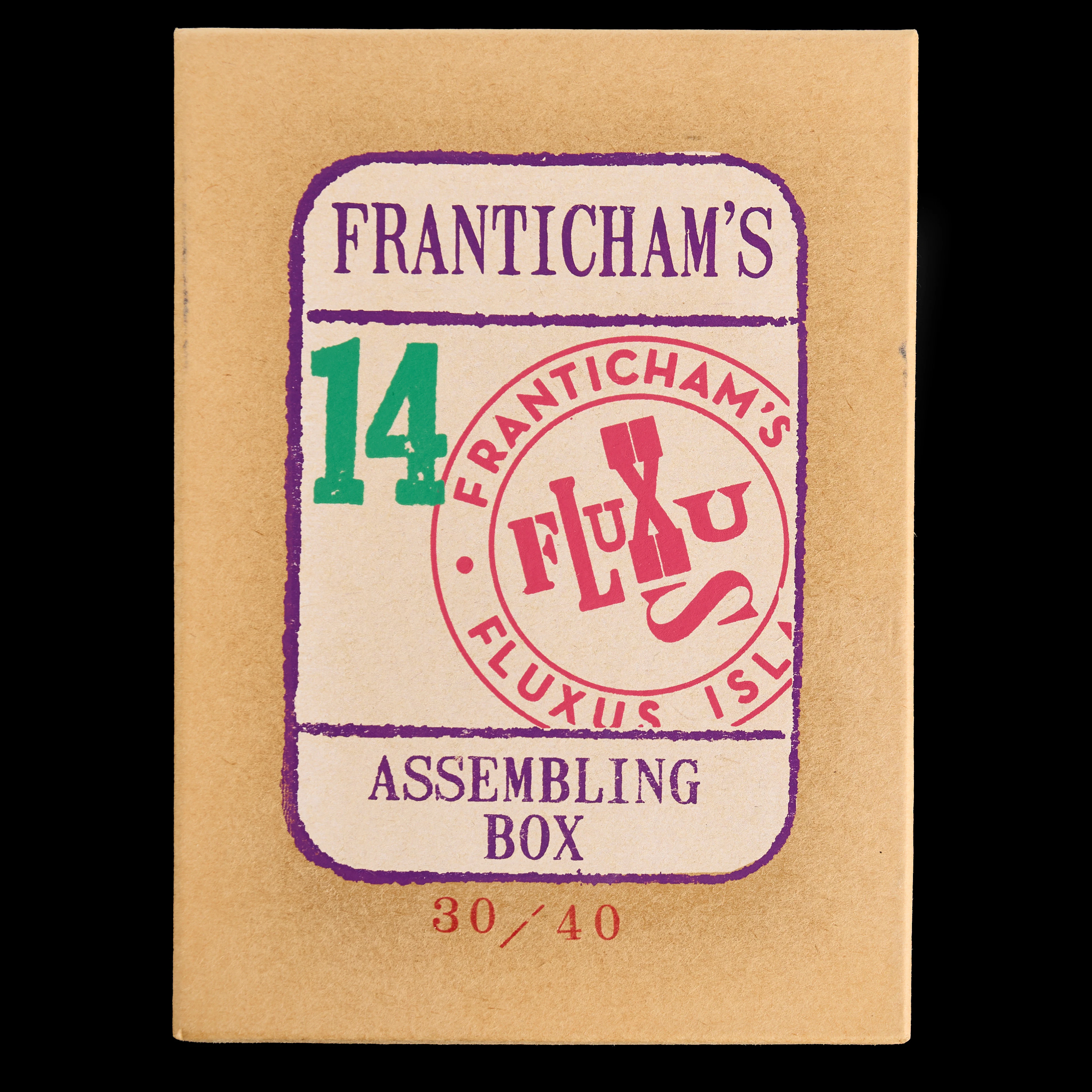 FRANTICHAM´S ASSEMBLING BOX. Nr.14, numrerad 30/40. Visual Poetry