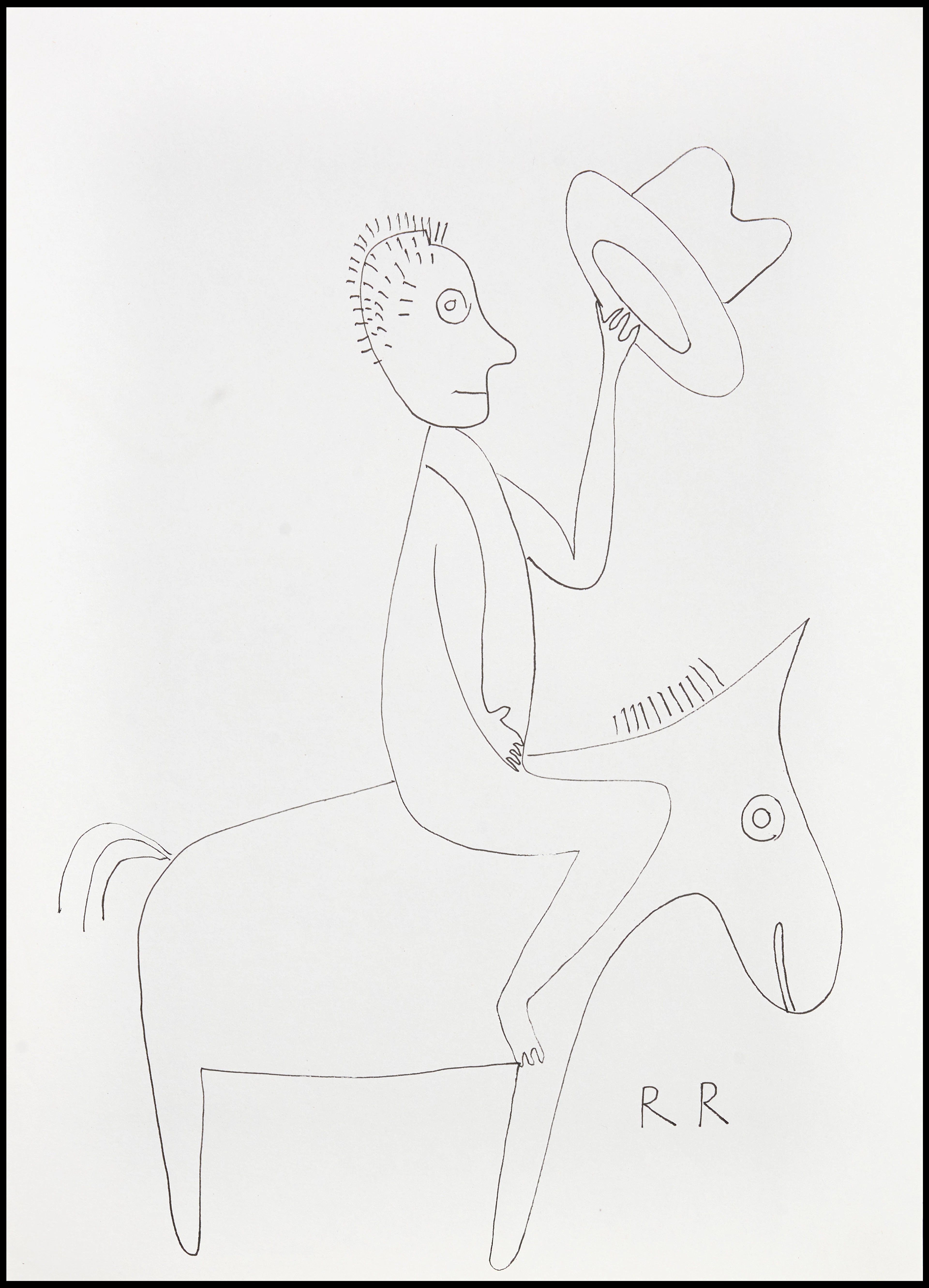ROGER RISBERG (Sverige, Göteborg, 1956-2011). Barbacka, monogramsignerad