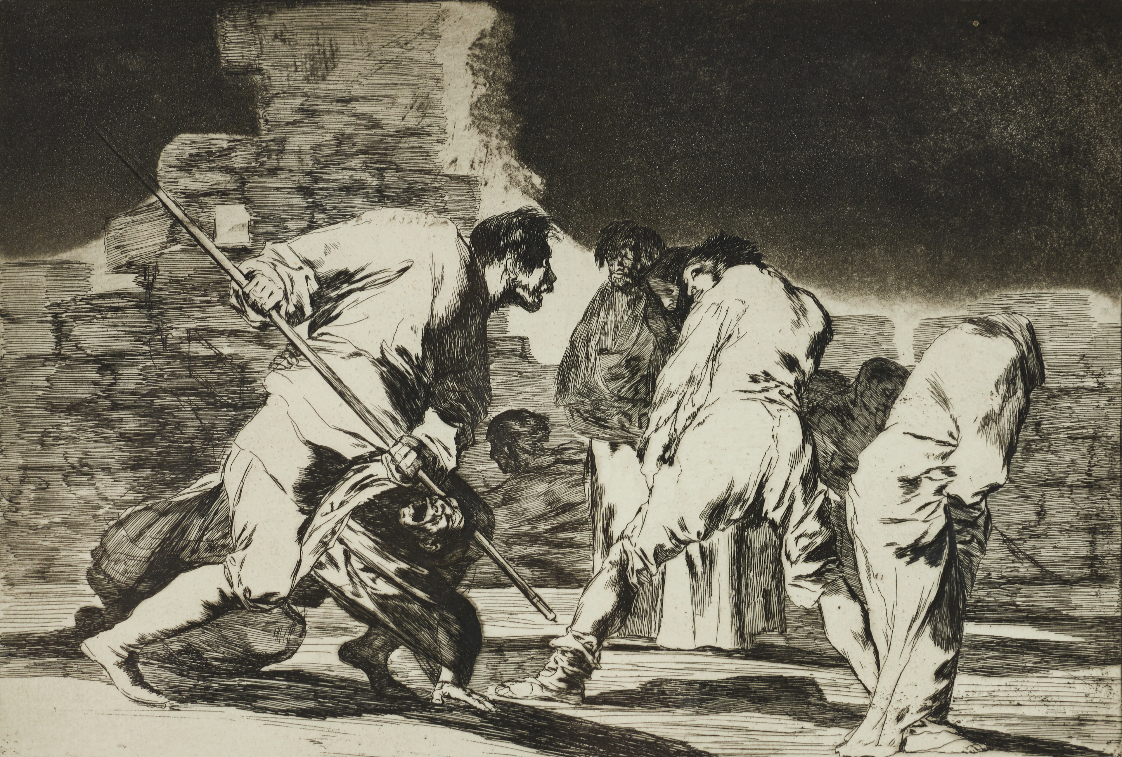 FRANCISCO DE GOYA (1746-1828). "Disparates cruel", etsning med akvatint