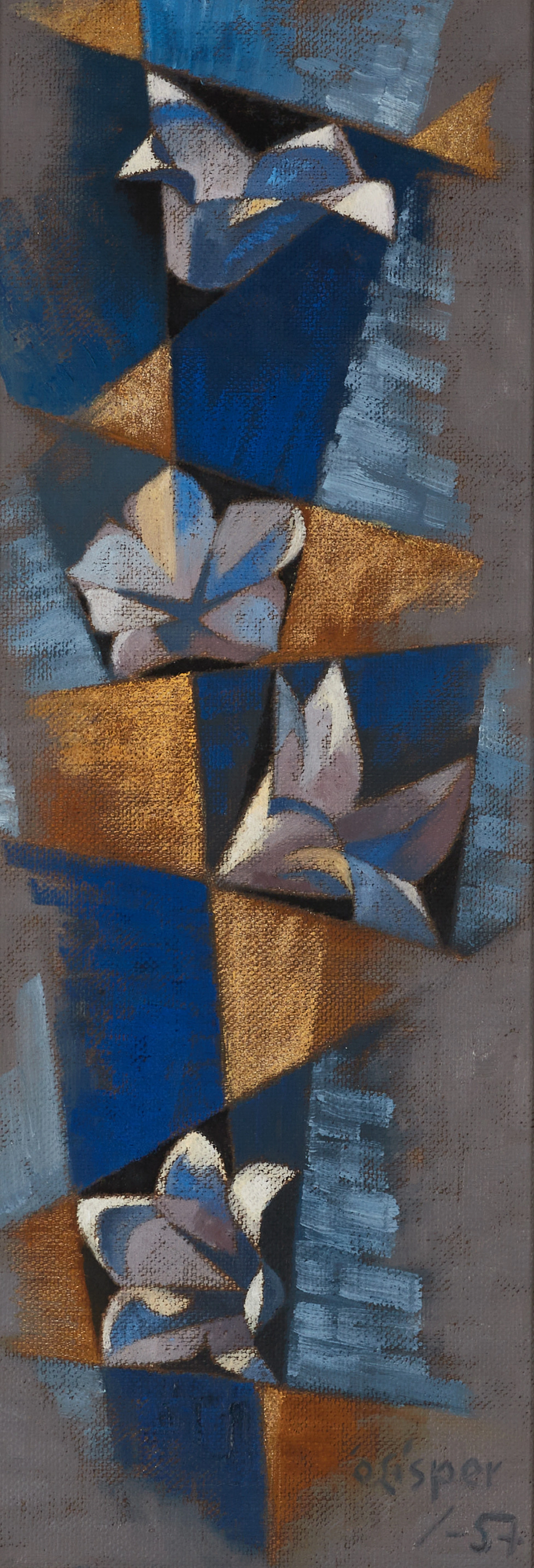 OLLE LISPER (1913–1986), Blomster, signerad och daterad -57, olja på duk.