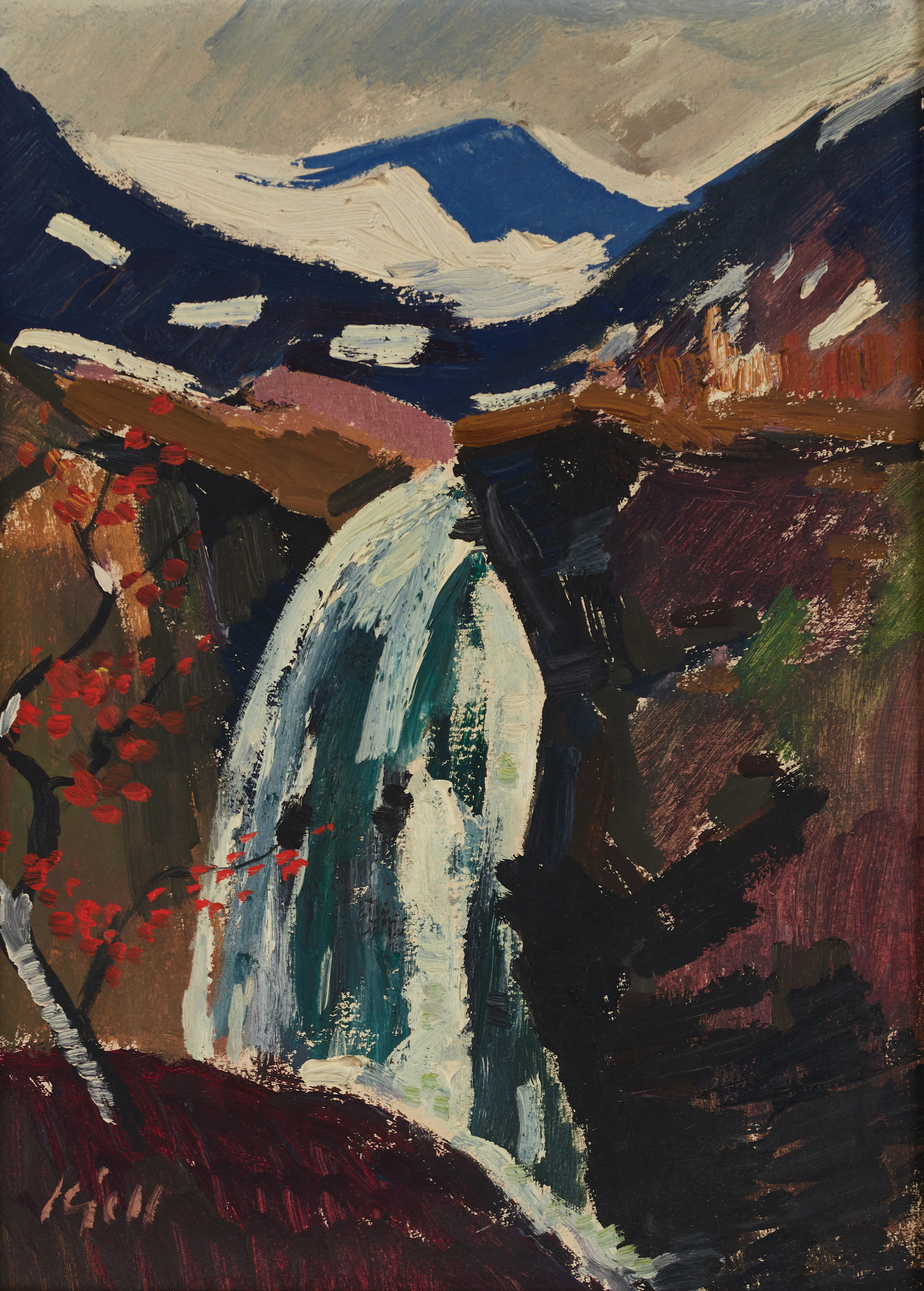 KJELL LEANDER ENGSTRÖM (1914-1979). "Vadejokksfallet", signerad och