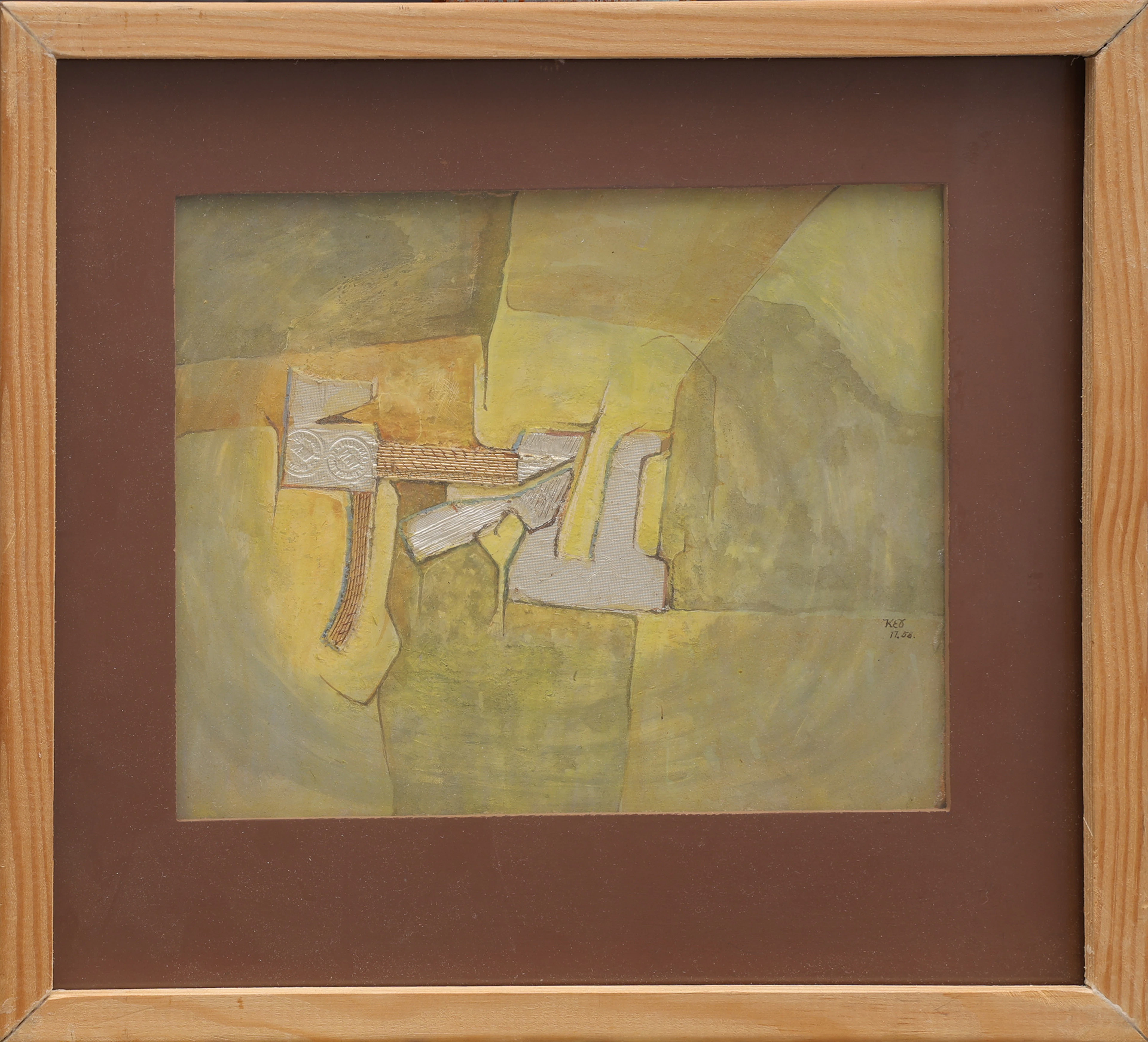 KARL-ERIK OLSSON "SNOGERÖD" 1927-1995. BLANDTEKNIK OCH COLLAGE PÅ