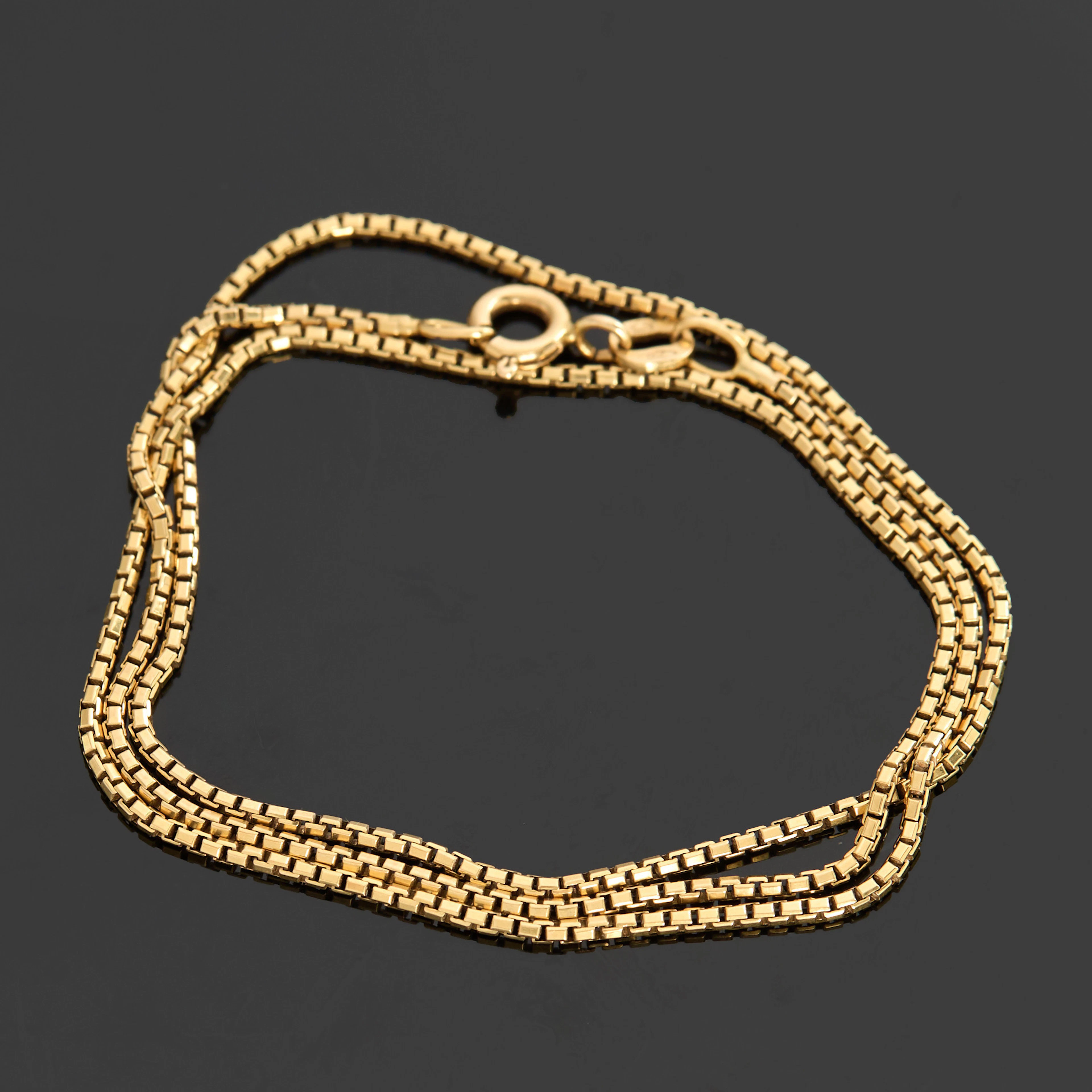 HALSKEDJA, 18k guld, venetiansk- länk.