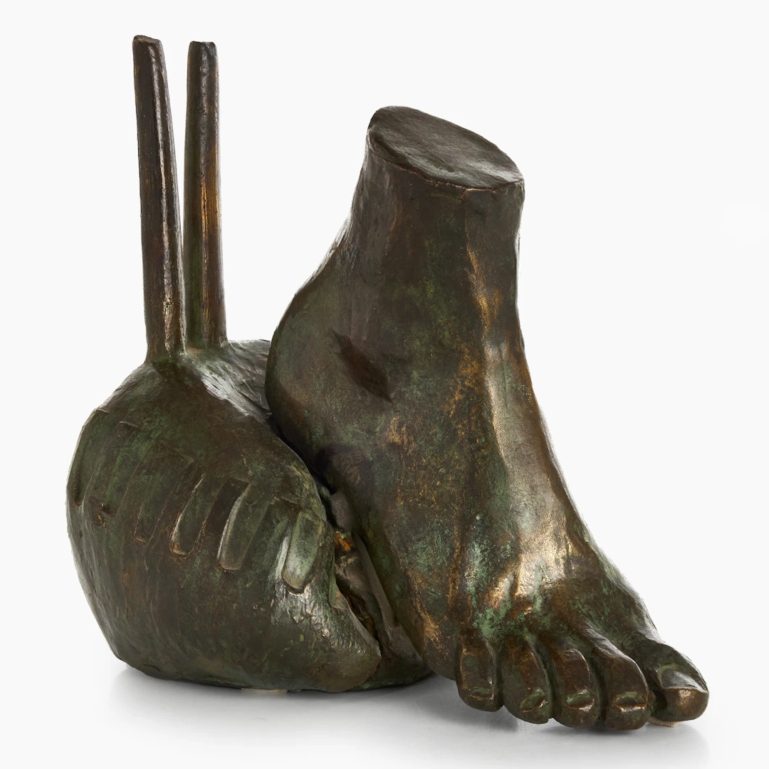 TORKEL DAHLSTEDT (född 1942): Fot, unik, brons.