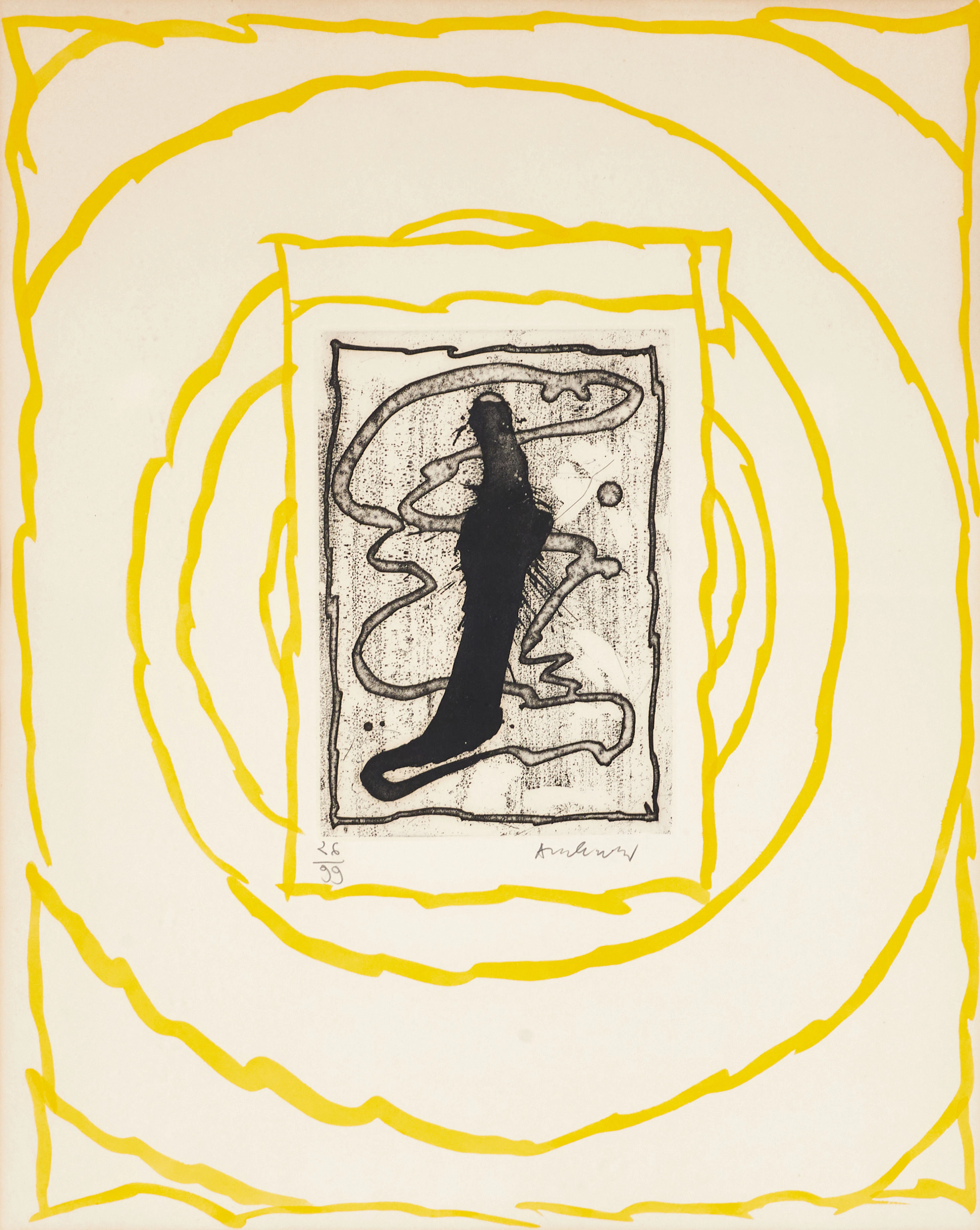PIERRE ALECHINSKY (BELGIEN, FÖDD 1927). ”Louisiana II”, 1983, signerad