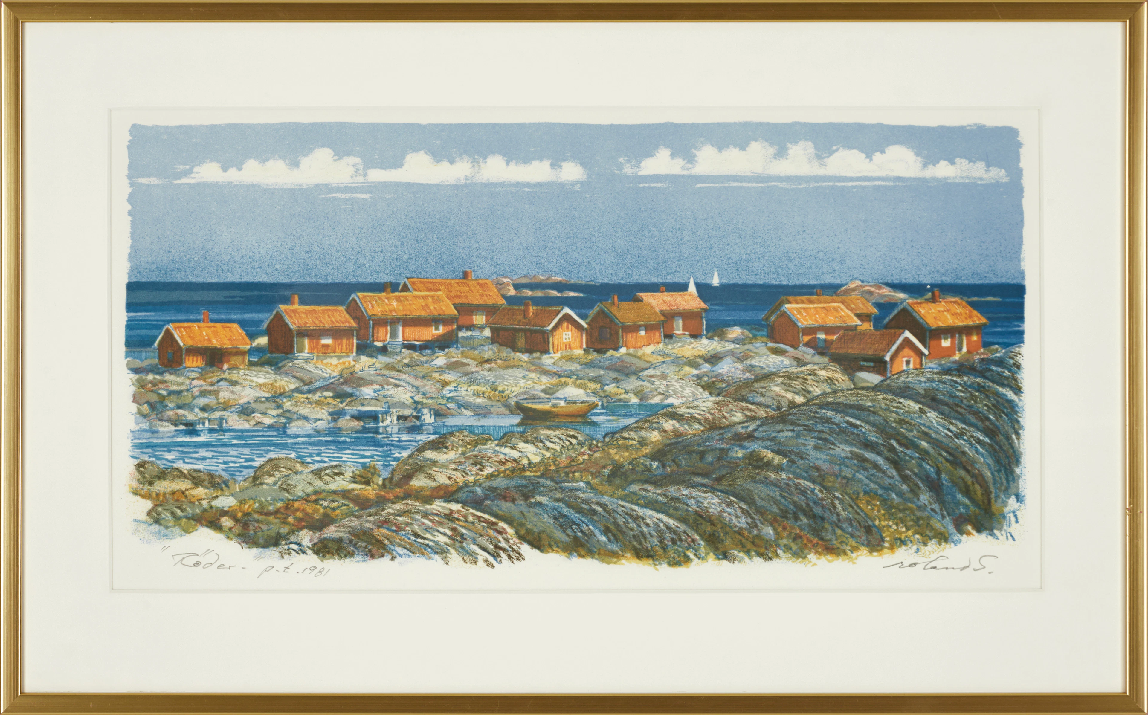 ROLAND SVENSSON (1910-2003). "Röder" (Röder utskärgård), signerad