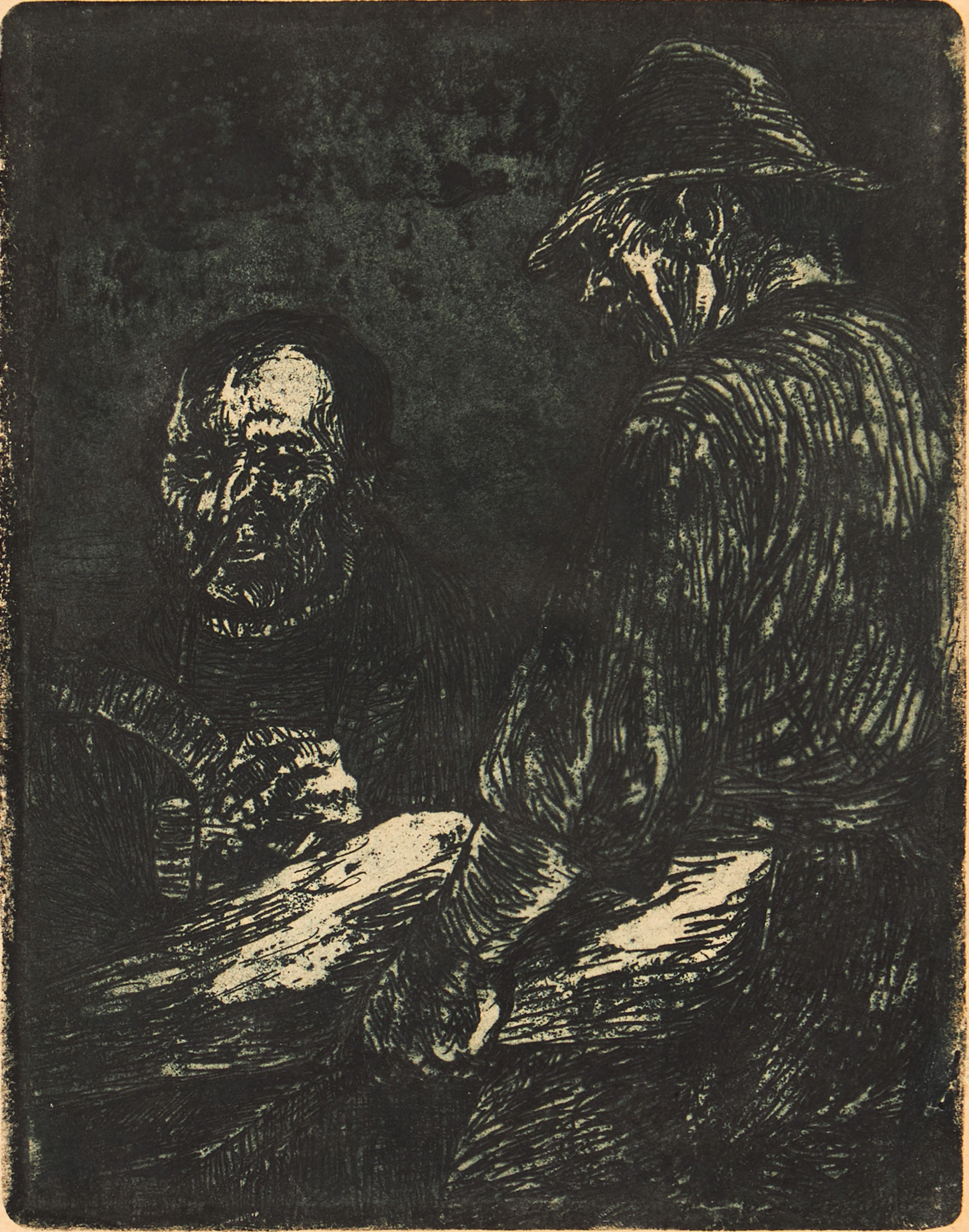 EMIL NOLDE (Tyskland, 1867-1956), ”Schmeidemeister” Etching with aquatint