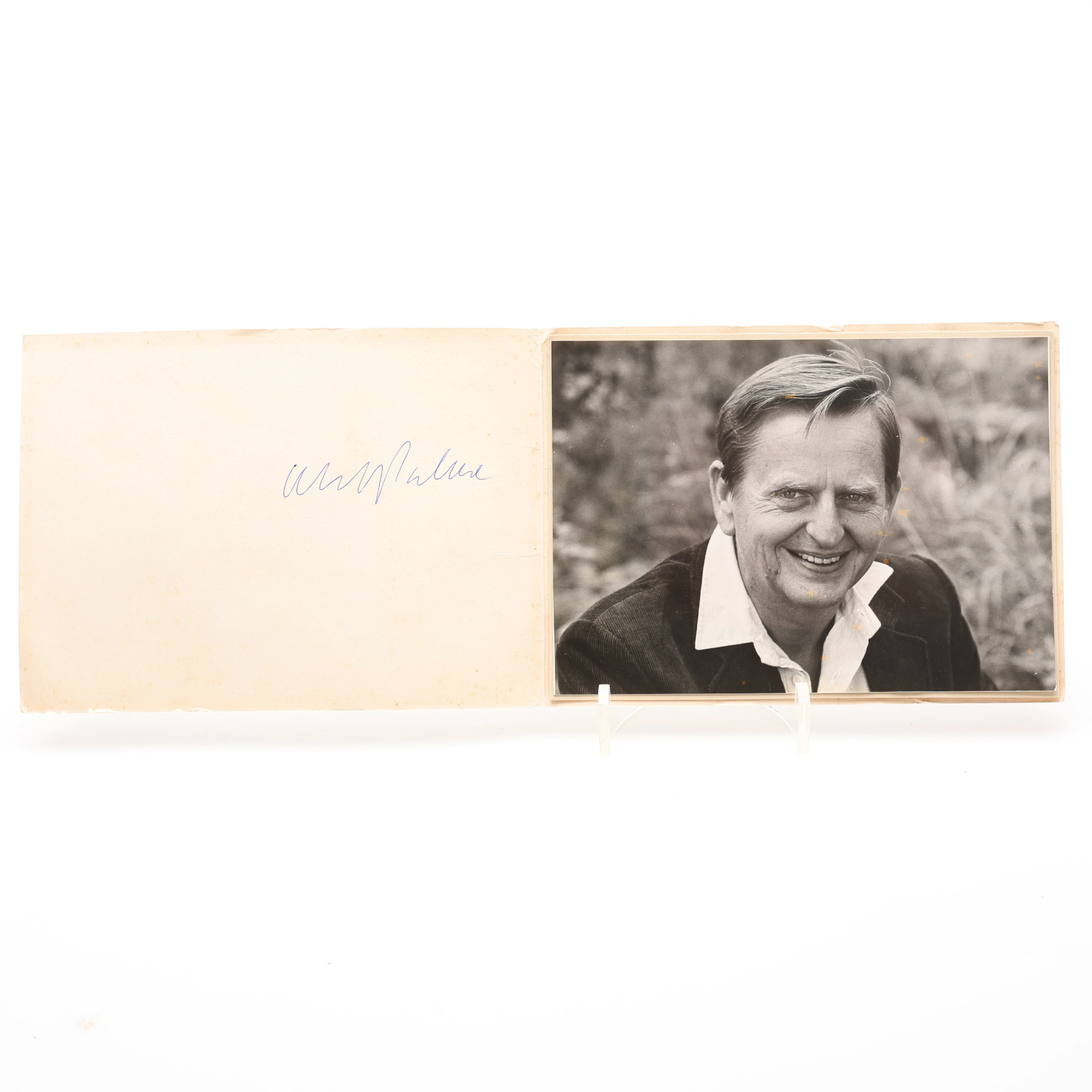 AUTOGRAF. OLOF PALME SVENSK POLITIKER, STATSMINISTER M. M. (1927 - 1986).