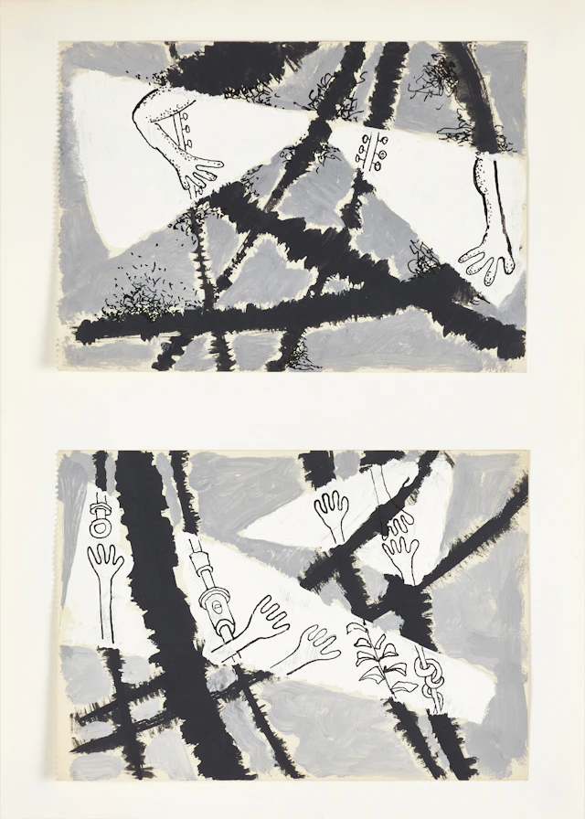 HEINZ SEVENICH (Aachen/Tyskland 1935-2023). kompositioner i grått