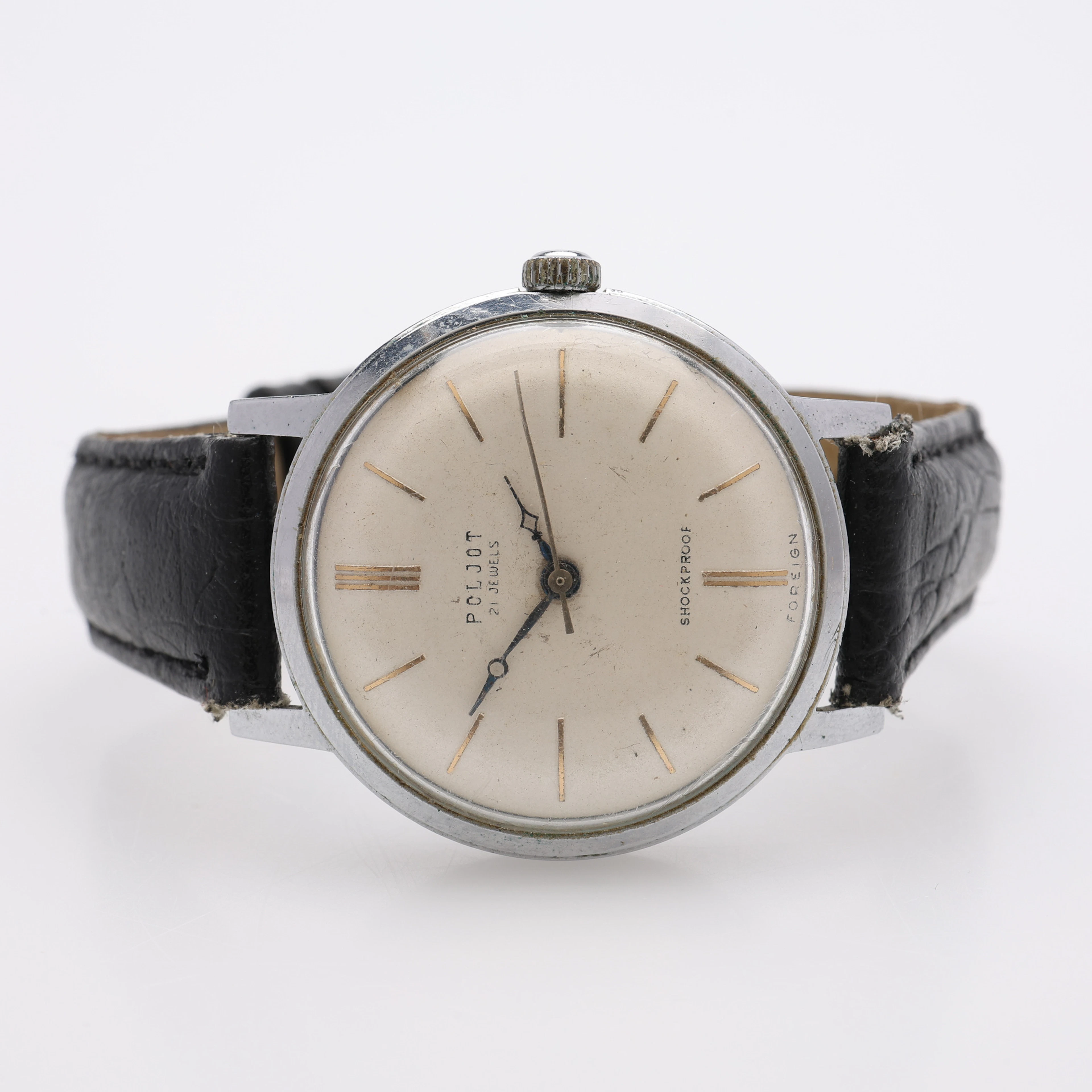 ARMBANDSUR, STÅL, POLJOT, MANUELLT UPPDRAG, 1900-TALETS ANDRA HÄLFT.