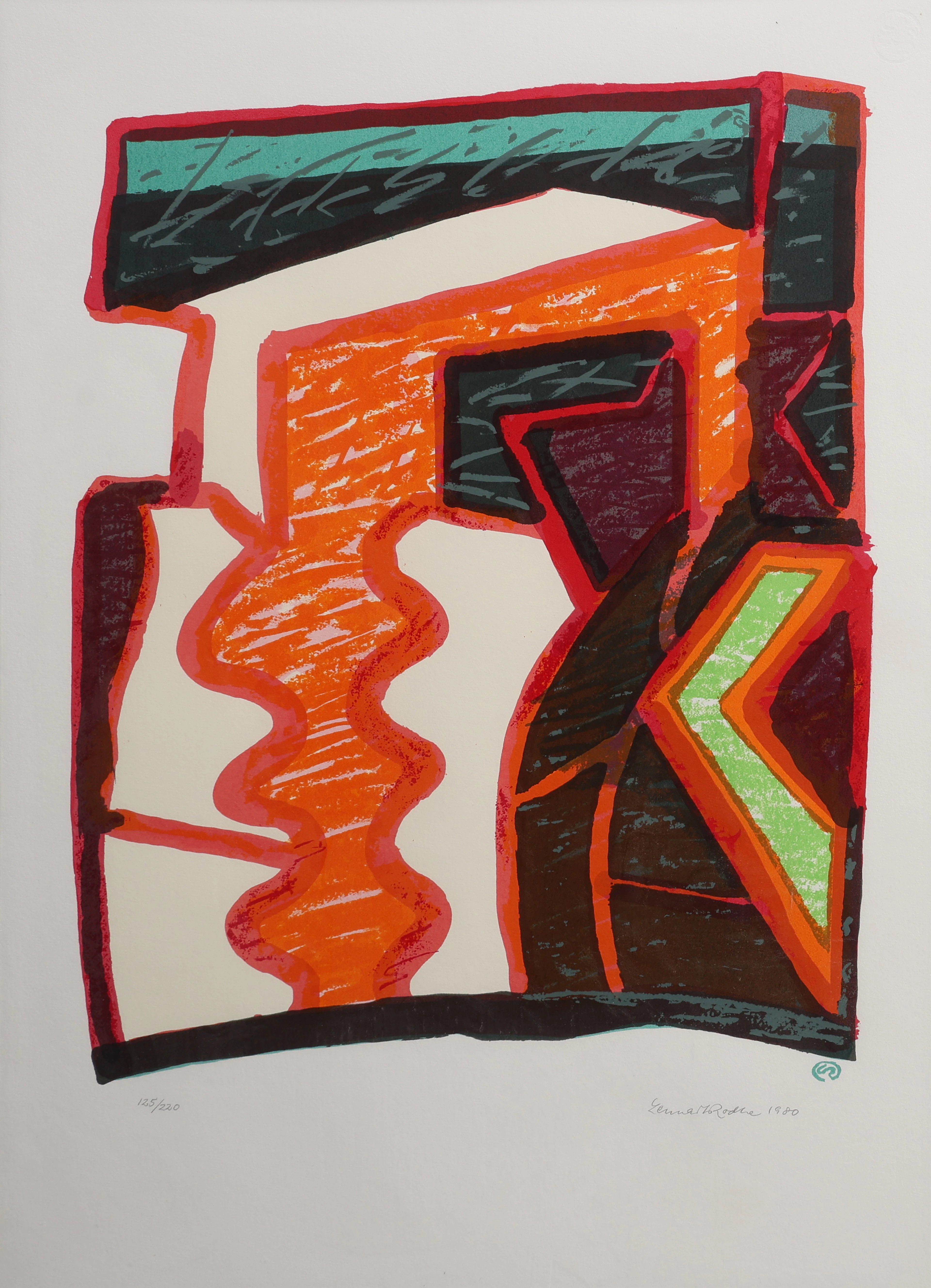 LENNART RODHE. LITOGRAFI, SIGNERAD, NUMRERAD 125/220 OCH DATERAD 1980.