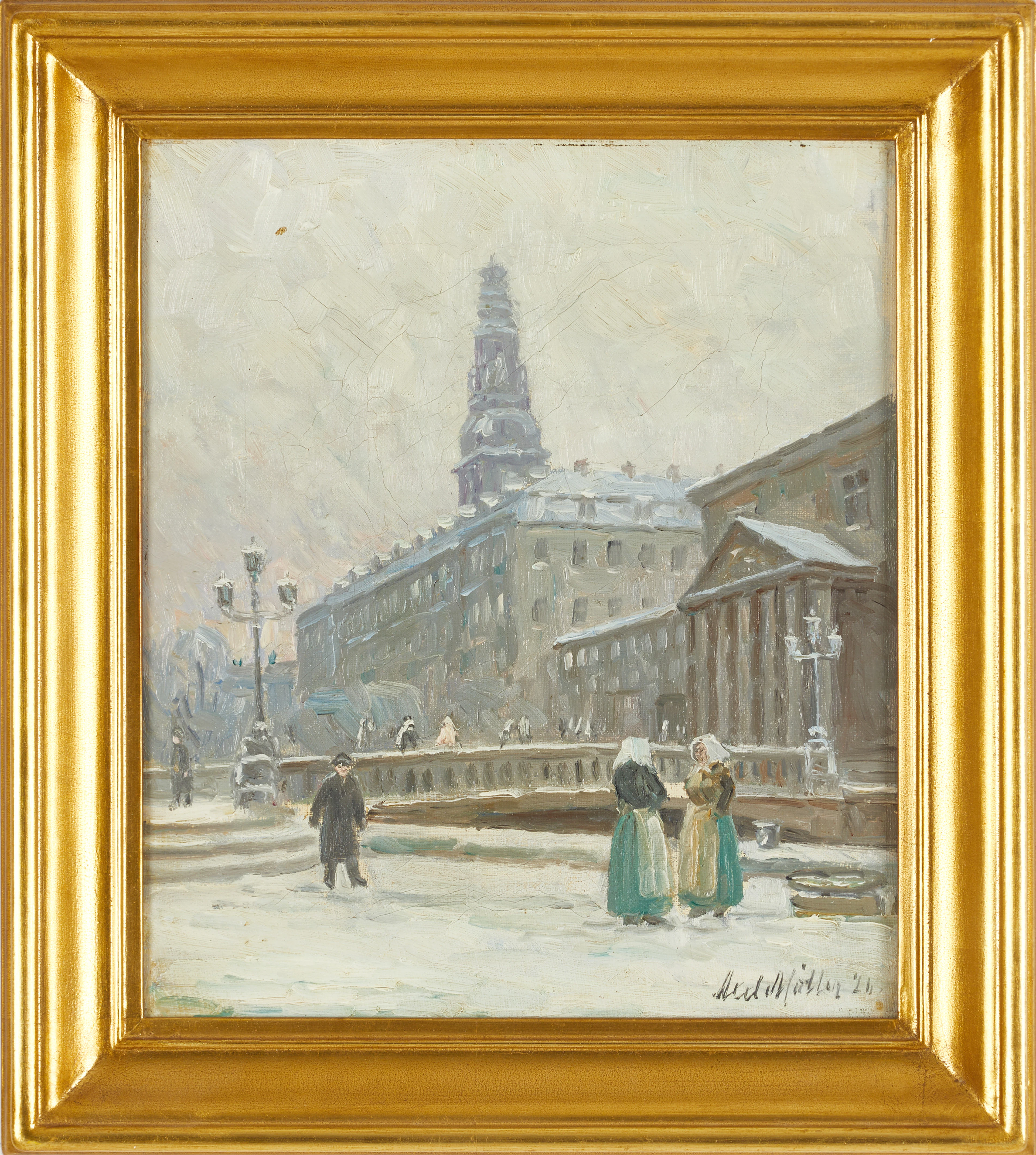 AXEL MØLLER (1862-1958). Köpenhamn, signerad och daterad -26 (1926)