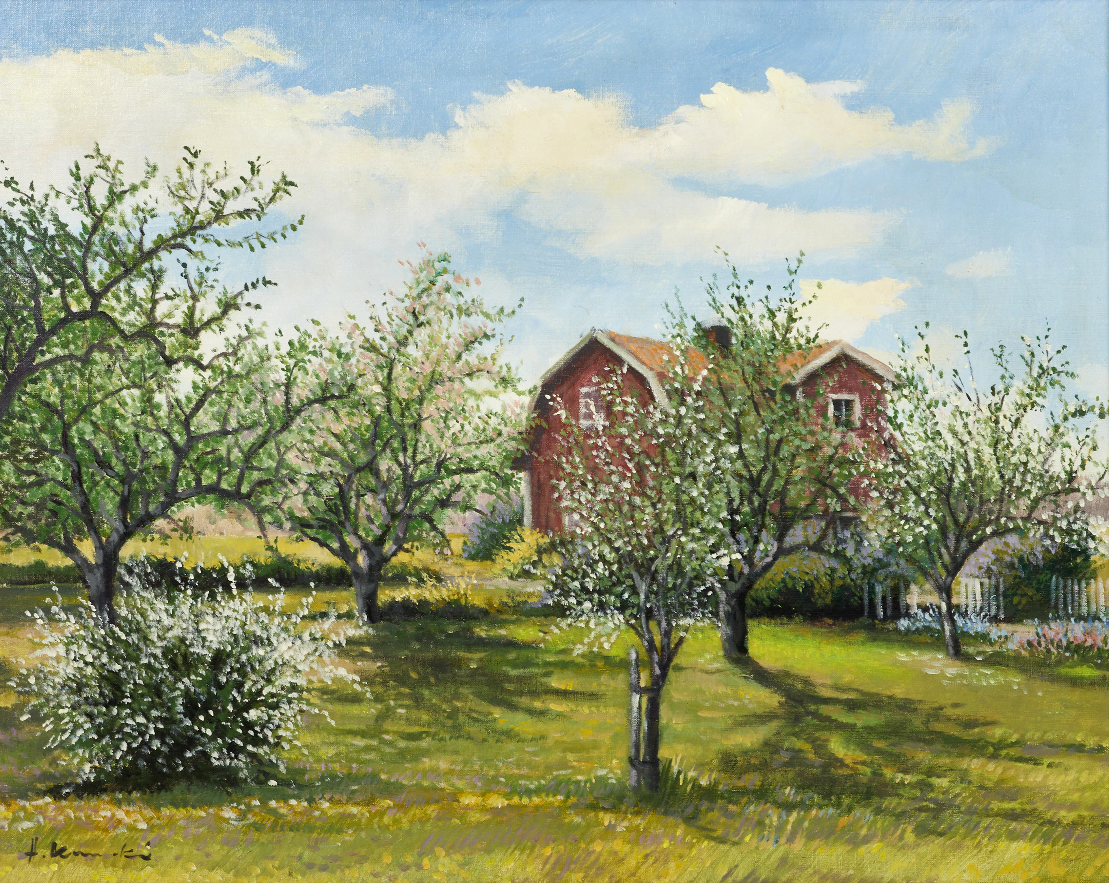 ALEXANDER KUNICKI (SVERIGE, FÖDD 1938). Sommaridyll med blommande