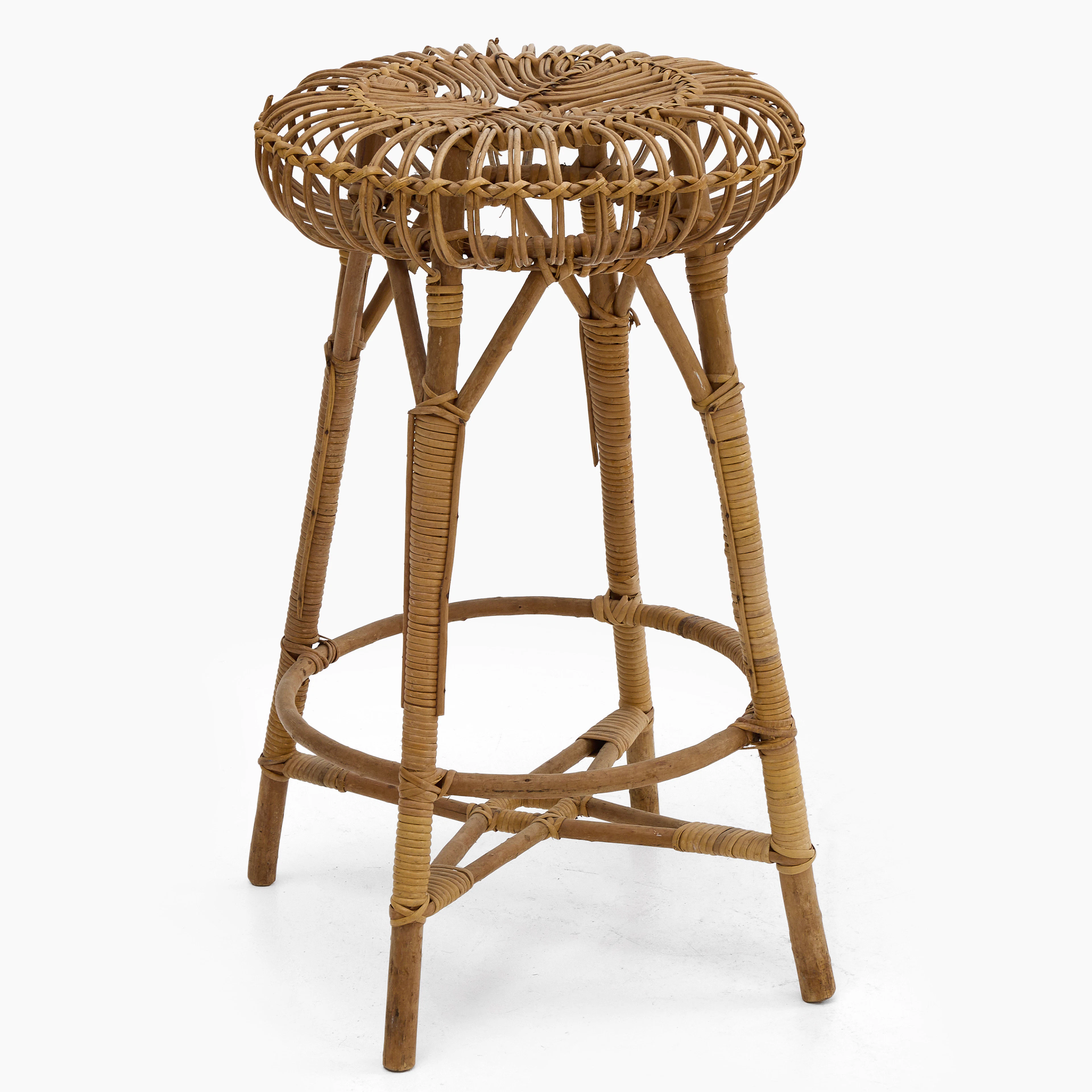 FRANCO ALBINI. TILLSKRIVEN. BARPALL, 1900-tal, rotting på stomme i bambu.