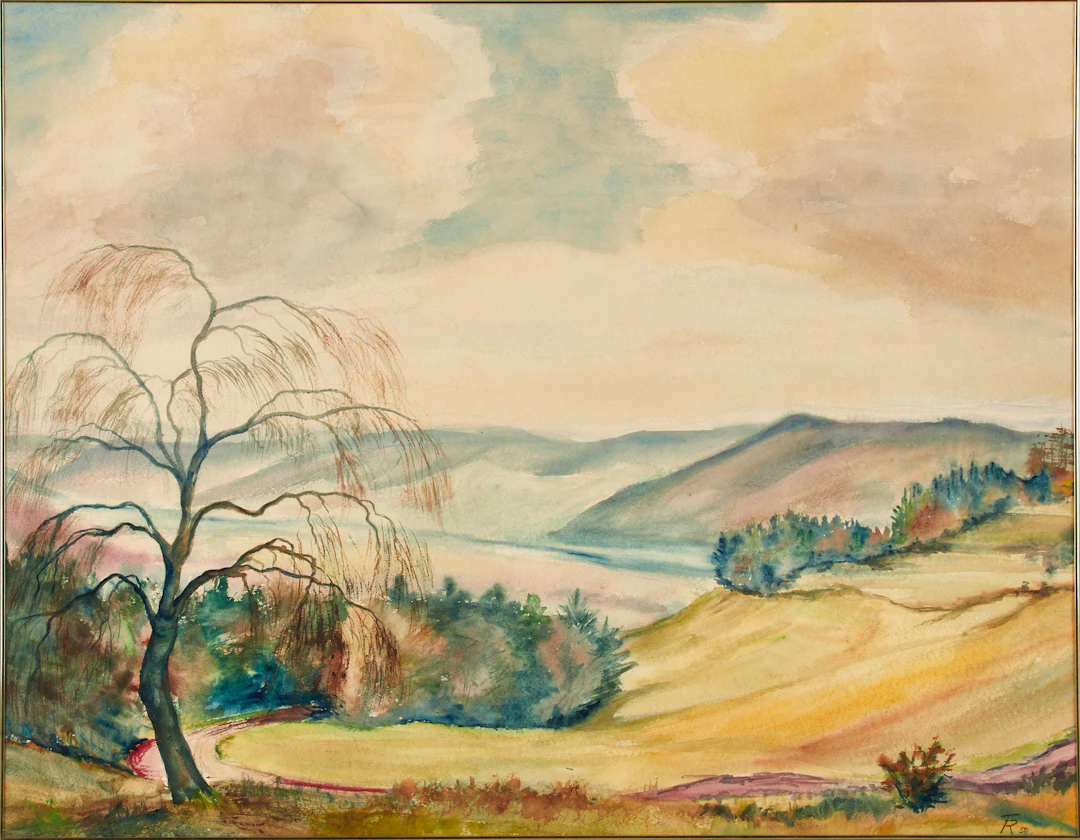 TORSTEN RENQVIST (1924-2007). TILLSKRIVEN. Landskap, monogramsignerad