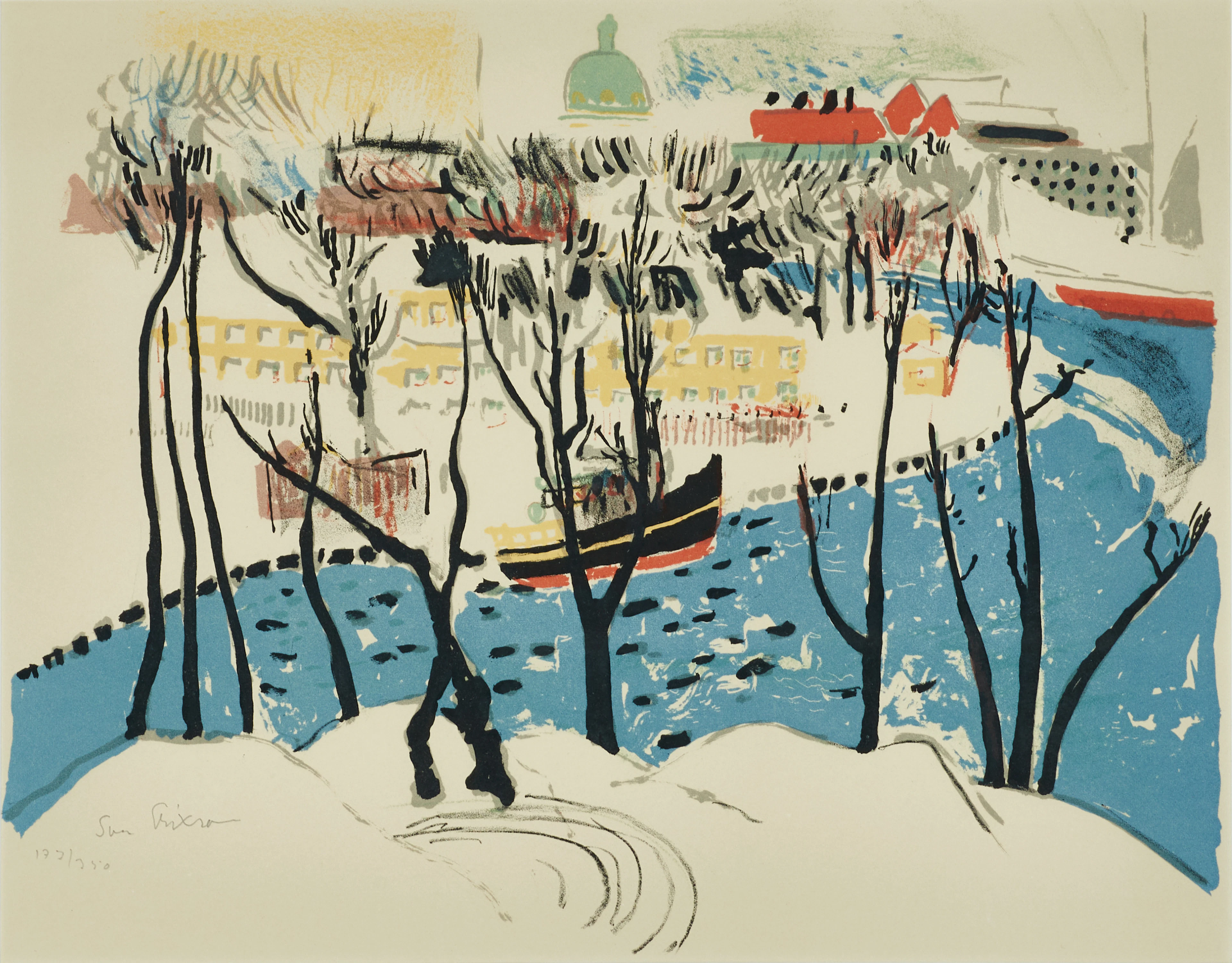 SVEN ”X:ET” ERIXSON (1899-1970). "Skeppsholmen", ur portföljen "Stockholm"