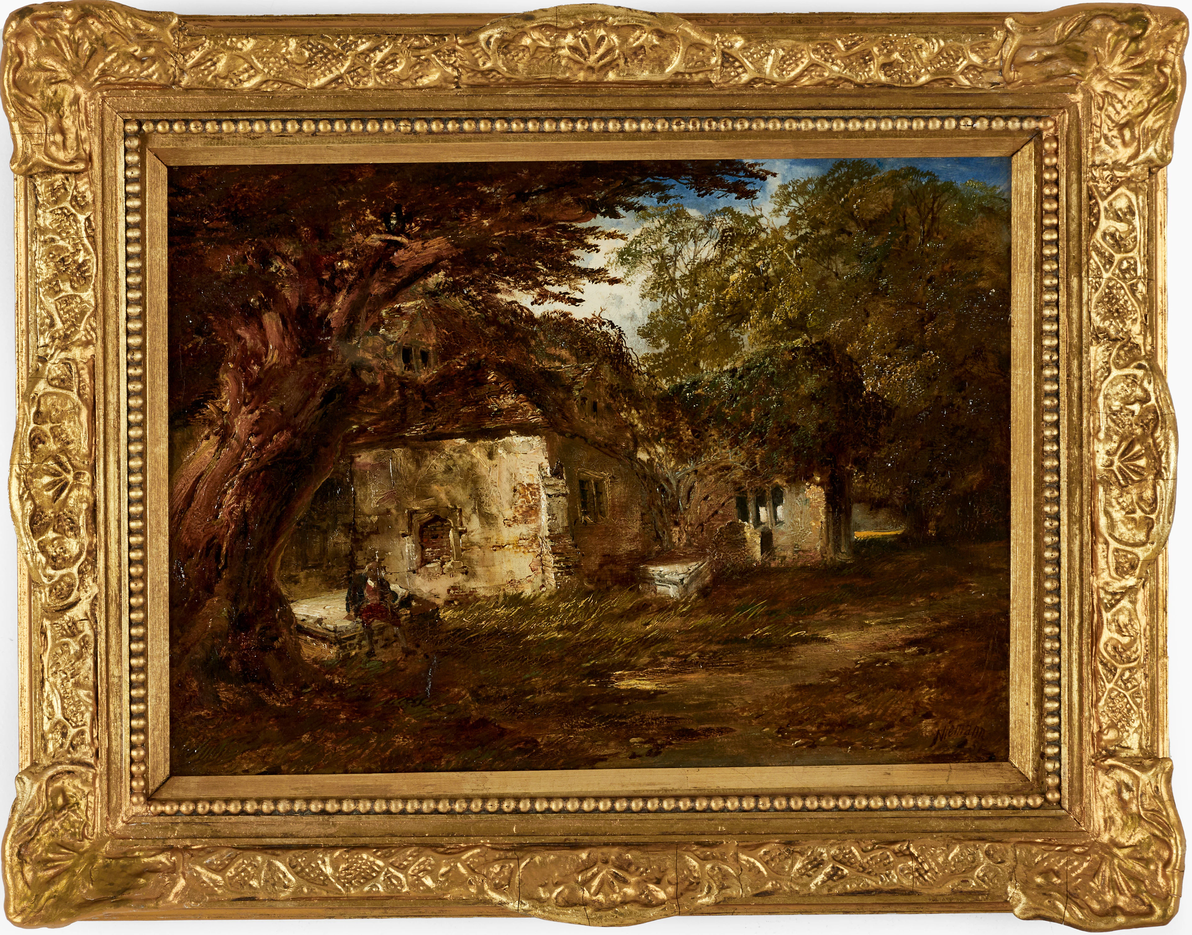 EDMUND JOHN NIEMANN (England, 1813-1876), "Part of Chingford church