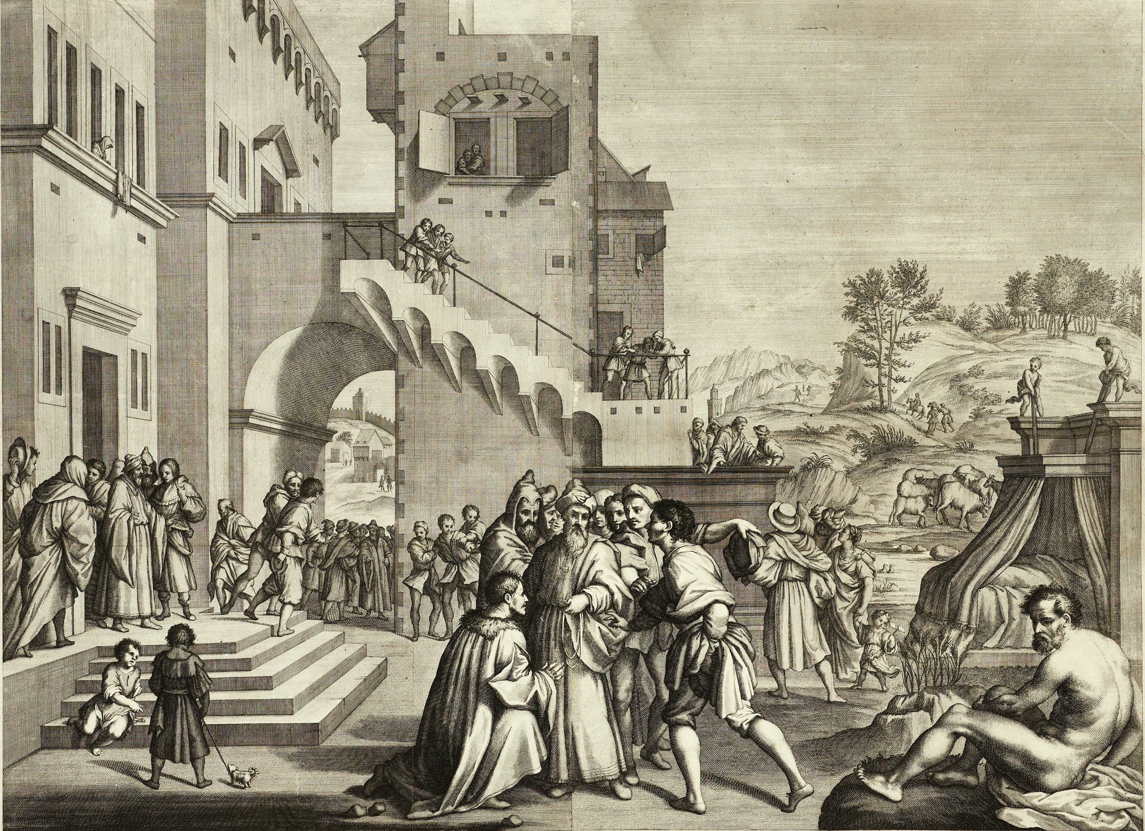 GIAN ANTONIO LORENZINI (1665-1740), "Joseph and Pharaoh (Gen. 37-41)"