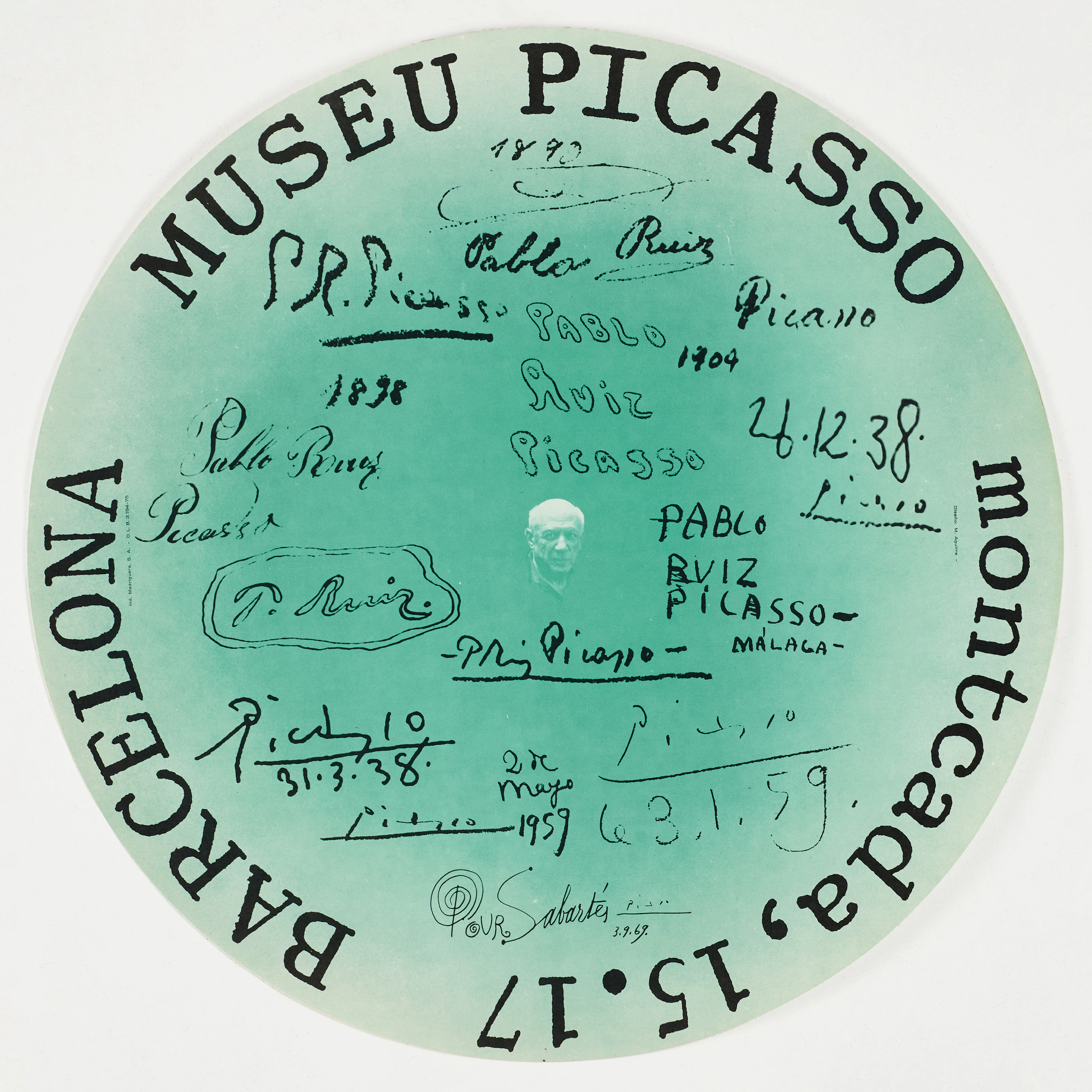 PABLO PICASSO. Barcelona, efter, Museu Picasso Montcada, 15.17, vintage