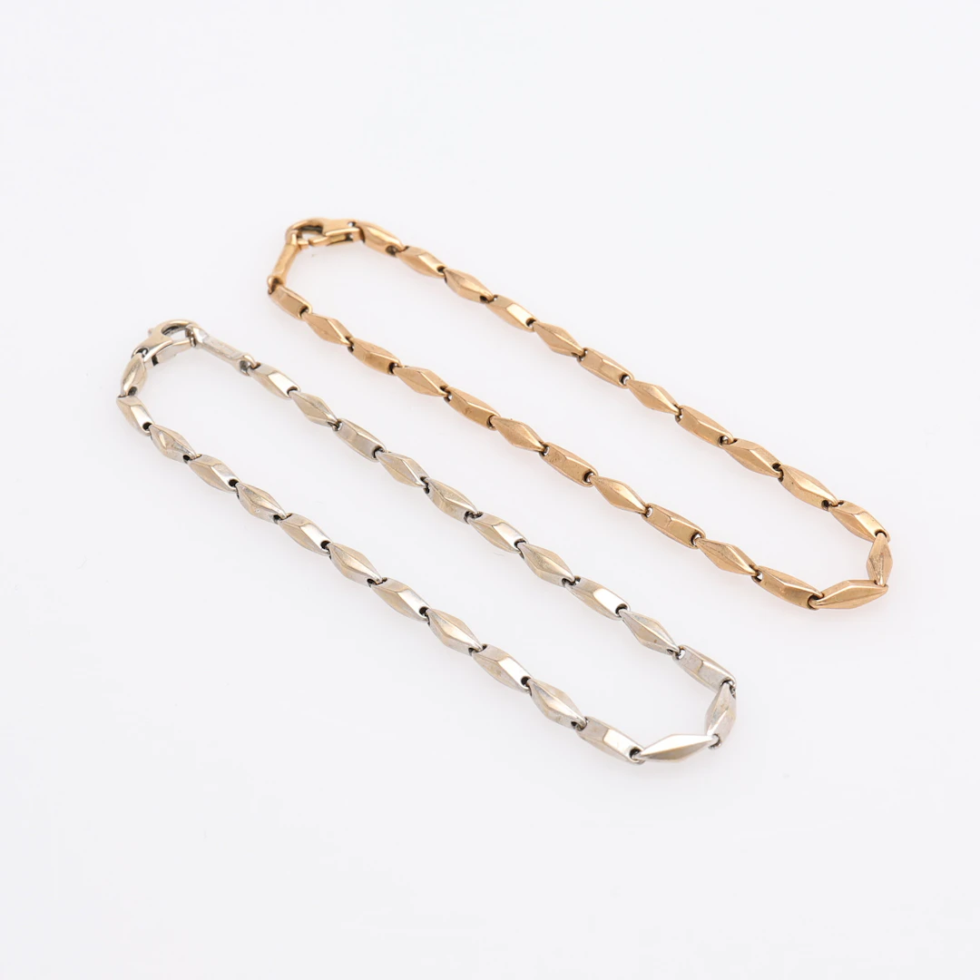 ARMBAND, 2 ST, 18K VIT- & RÖDGULD, CHIMENTO, VICENZA, ITALIEN, TOTAL