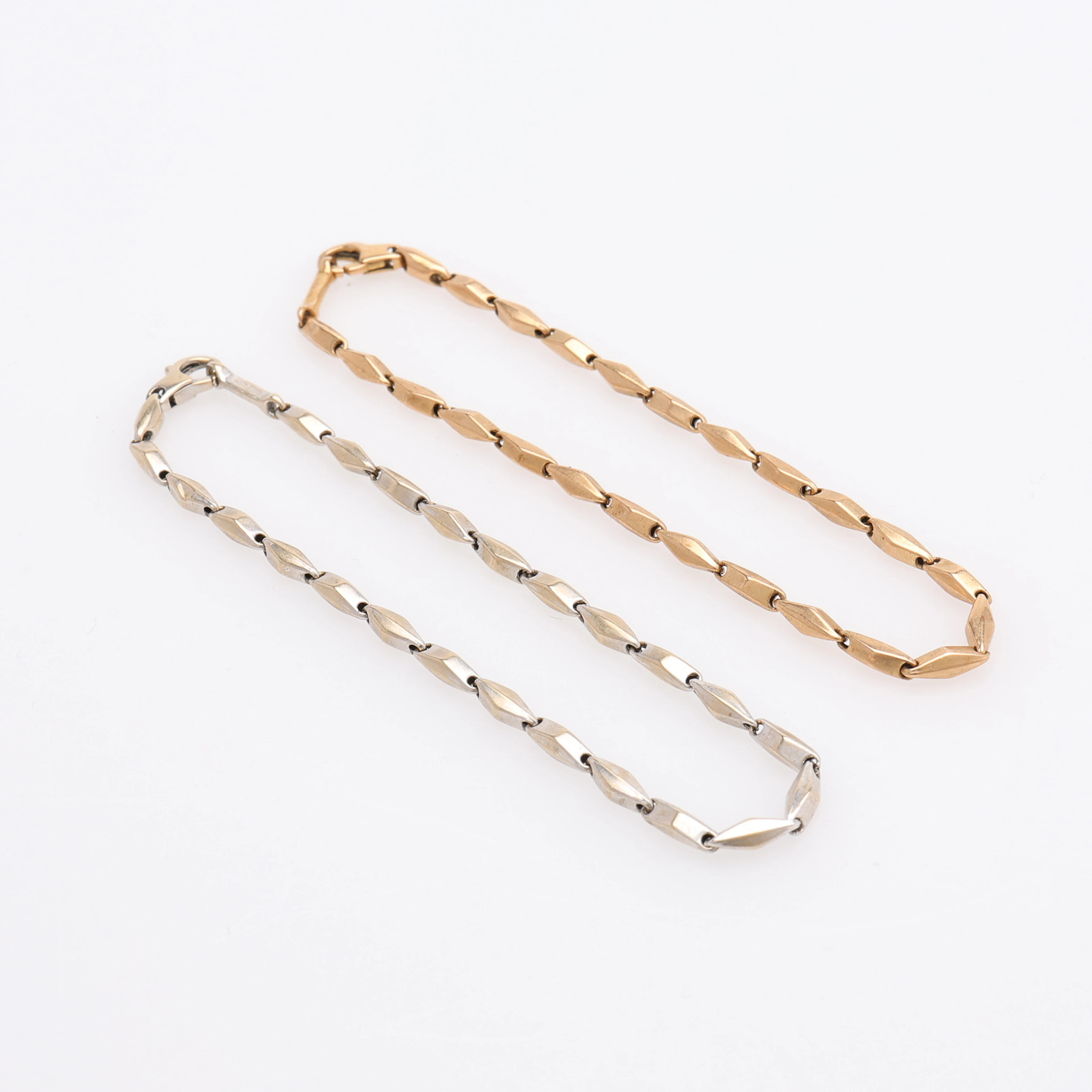ARMBAND, 2 ST, 18K VIT- & RÖDGULD, CHIMENTO, VICENZA, ITALIEN, TOTAL