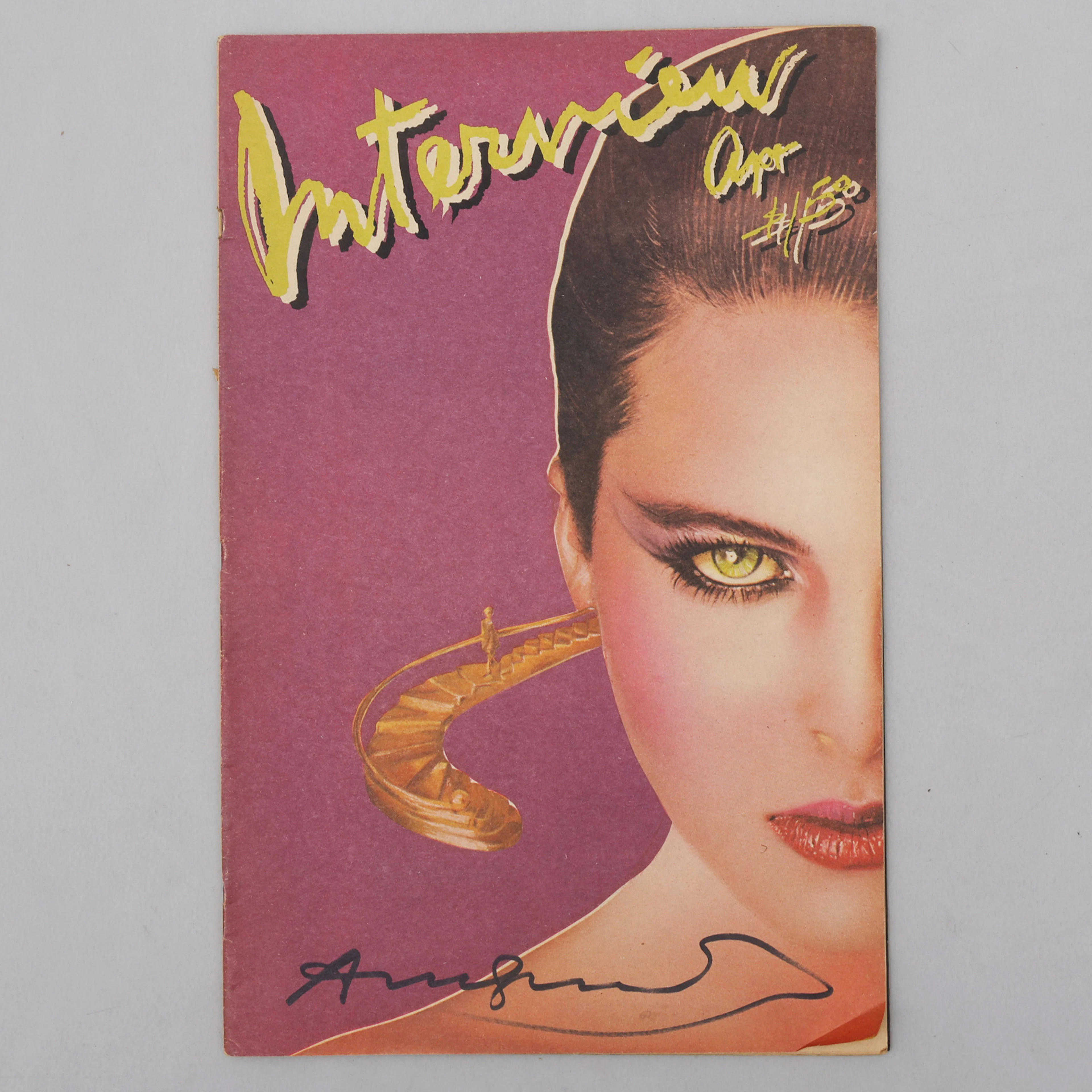 ANDY WARHOLS MAGASIN INTERVIEW APRIL 1980 MED ANDY WARHOLS AUTOGRAF
